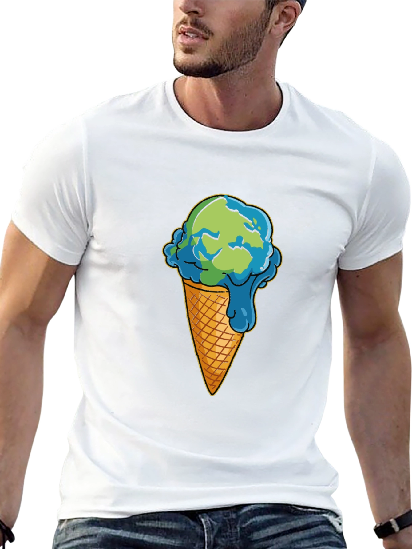 Earth Ice Cream Cone T-Shirt