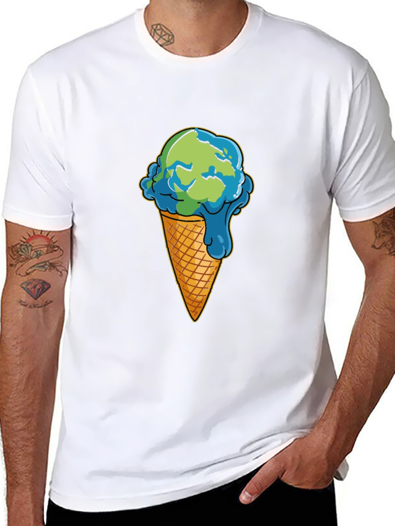 Earth Ice Cream Cone T-Shirt