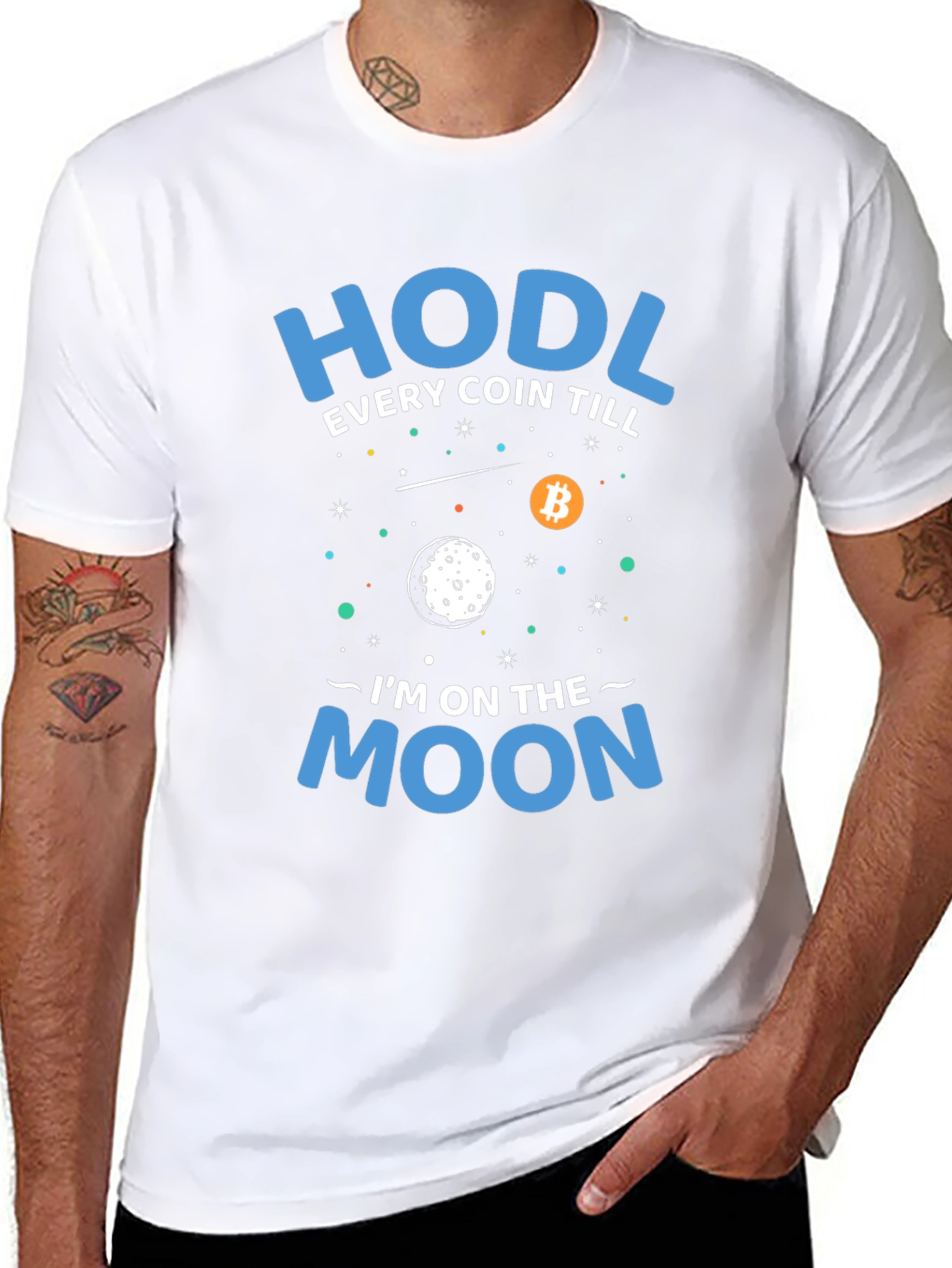 HODL Bitcoin Crypto T-Shirt - To The Moon!