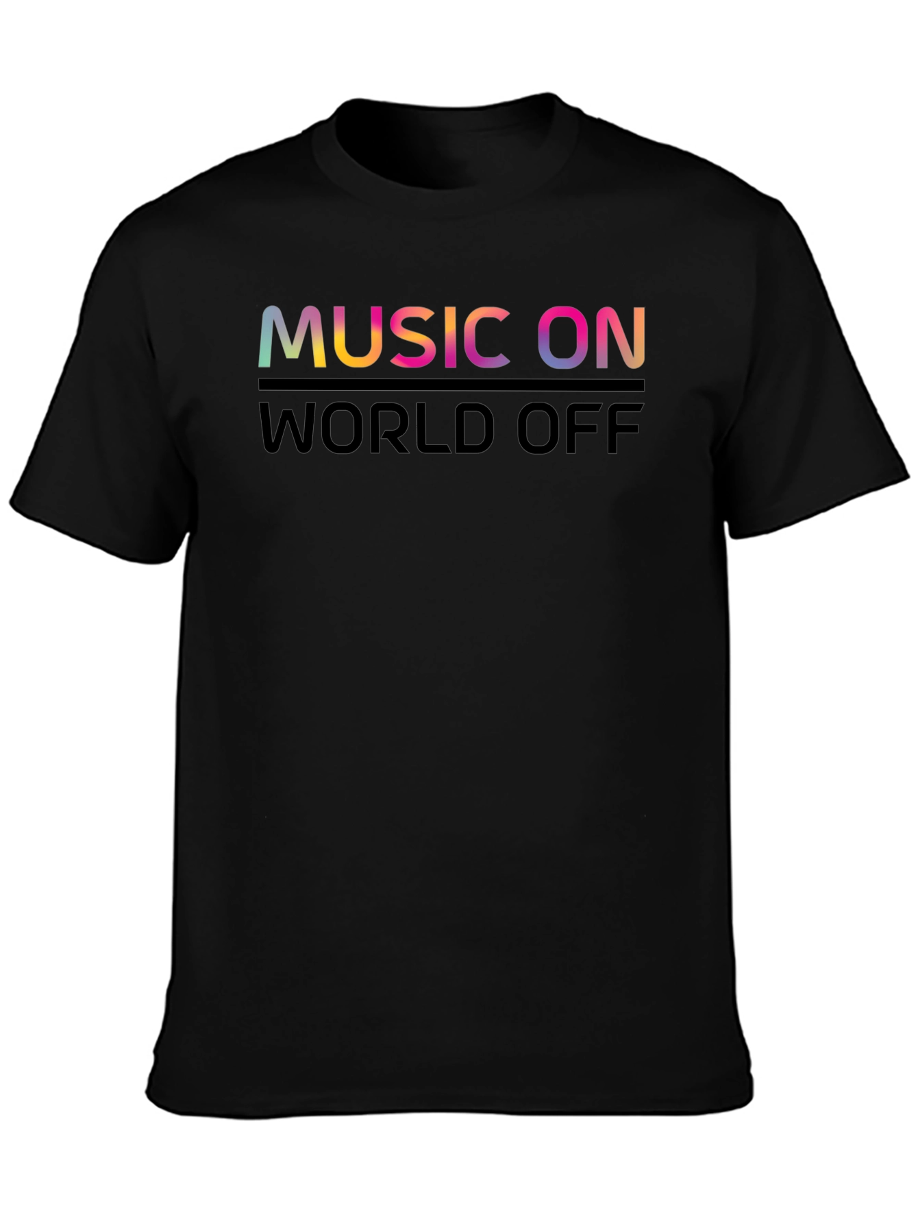Music On World Off Graphic Tee