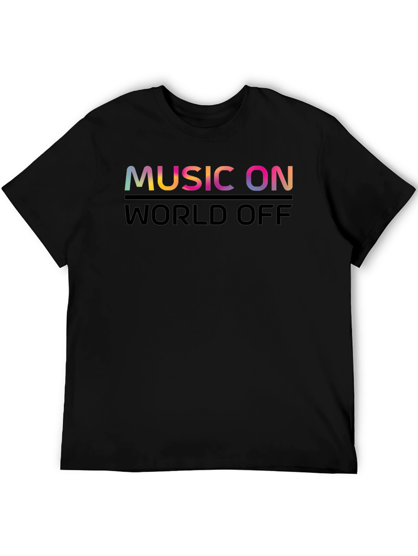 Music On World Off Graphic Tee