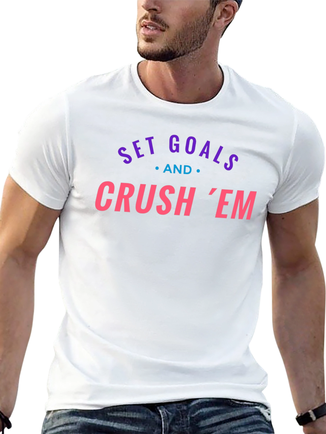Set Goals and Crush Em Graphic Tee