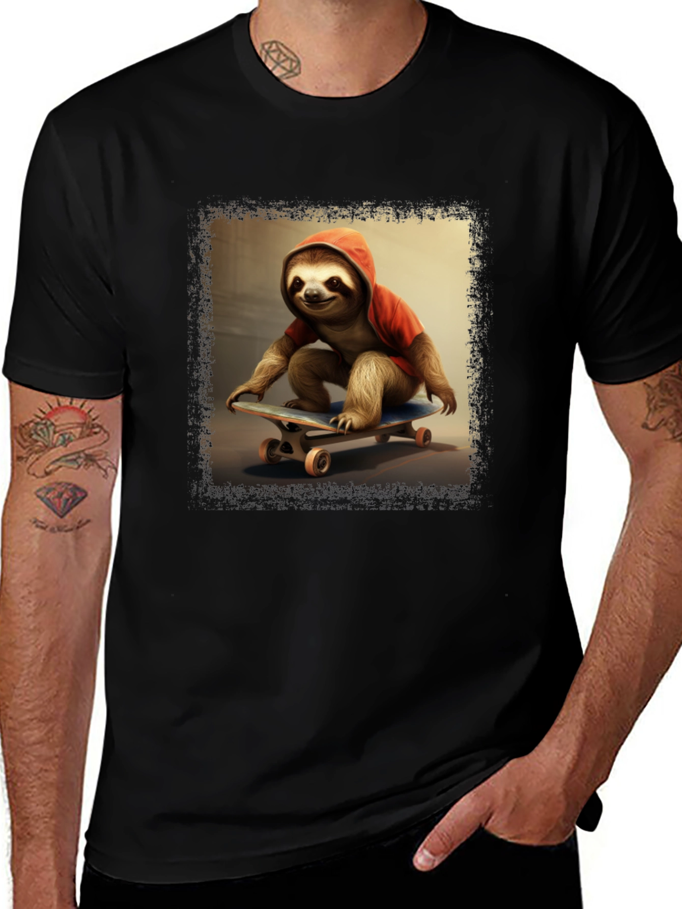 Sloth Skateboarder T-Shirt - Cool & Unique Design