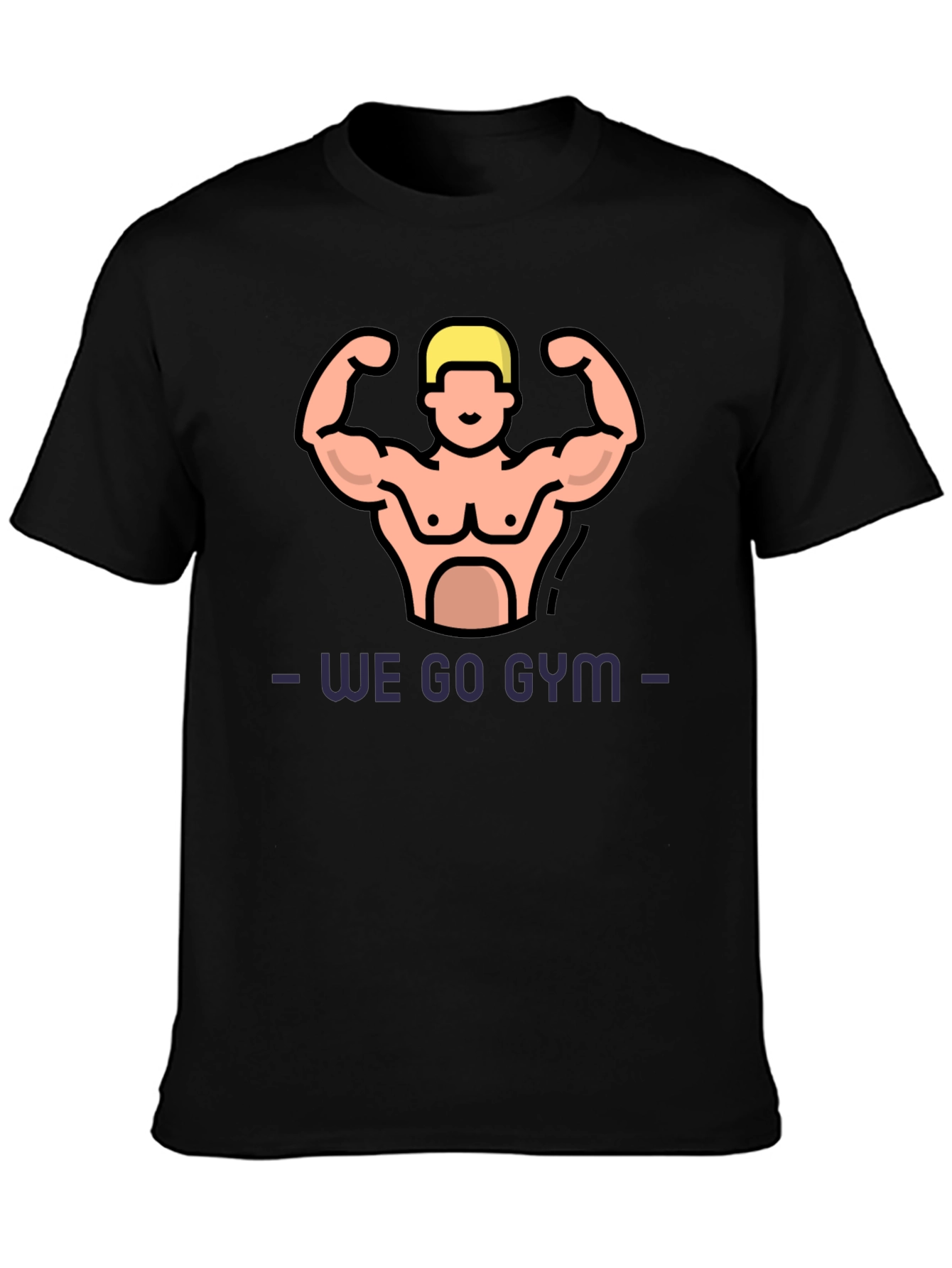We Go Gym Graphic Tee - Black