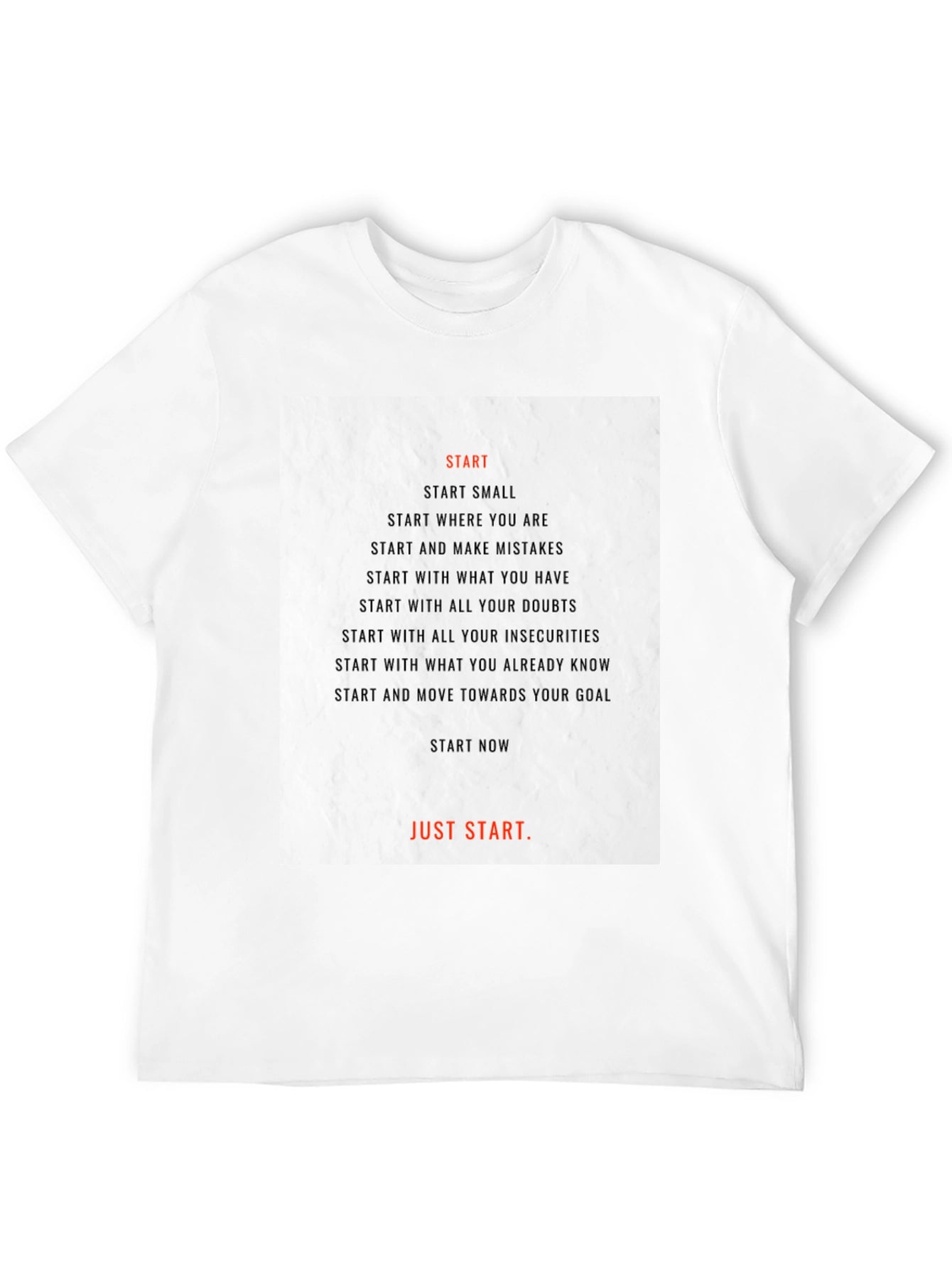 Motivational Start Graphic T-Shirt - Black