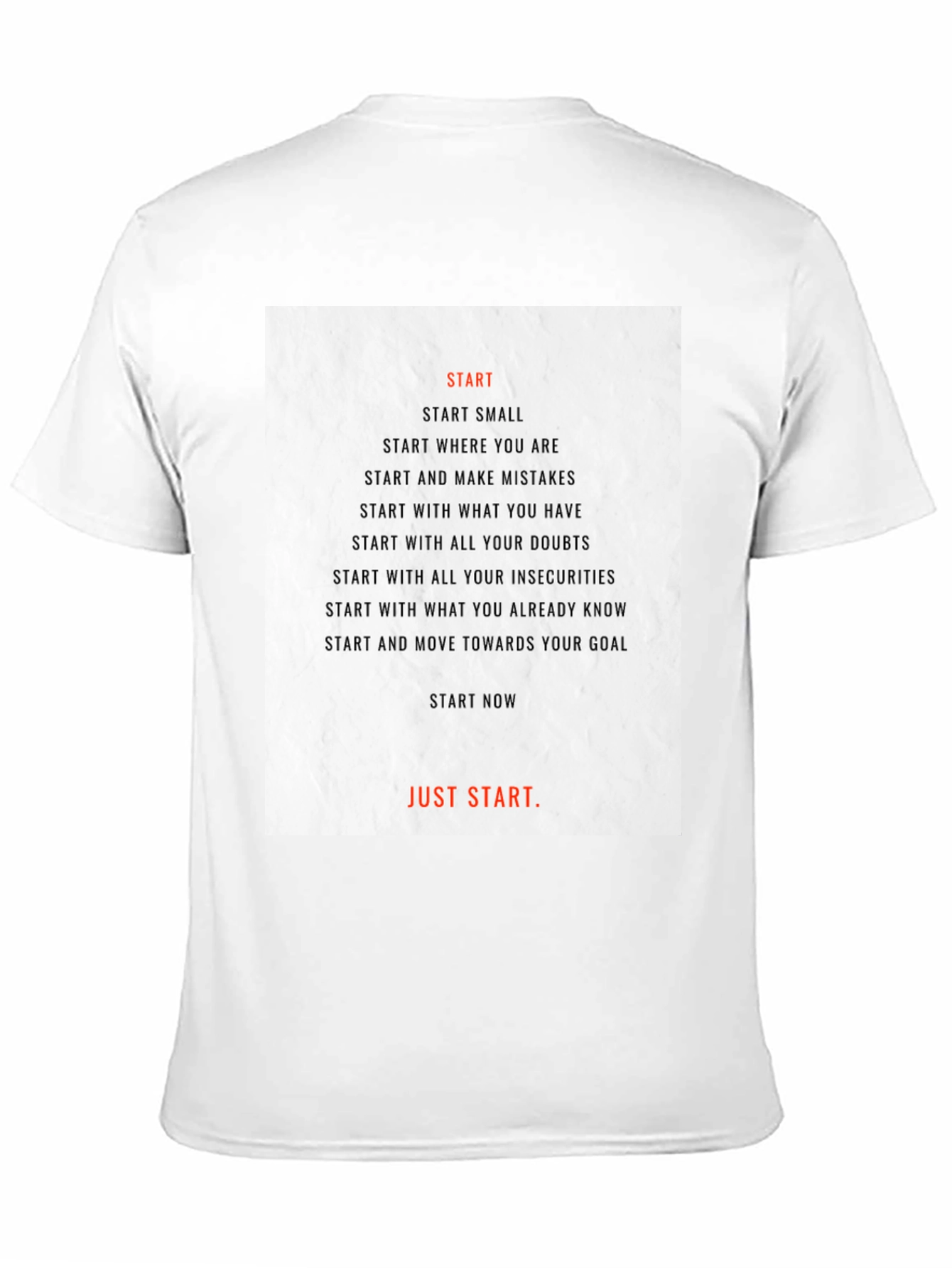 Motivational Start Graphic T-Shirt - Black
