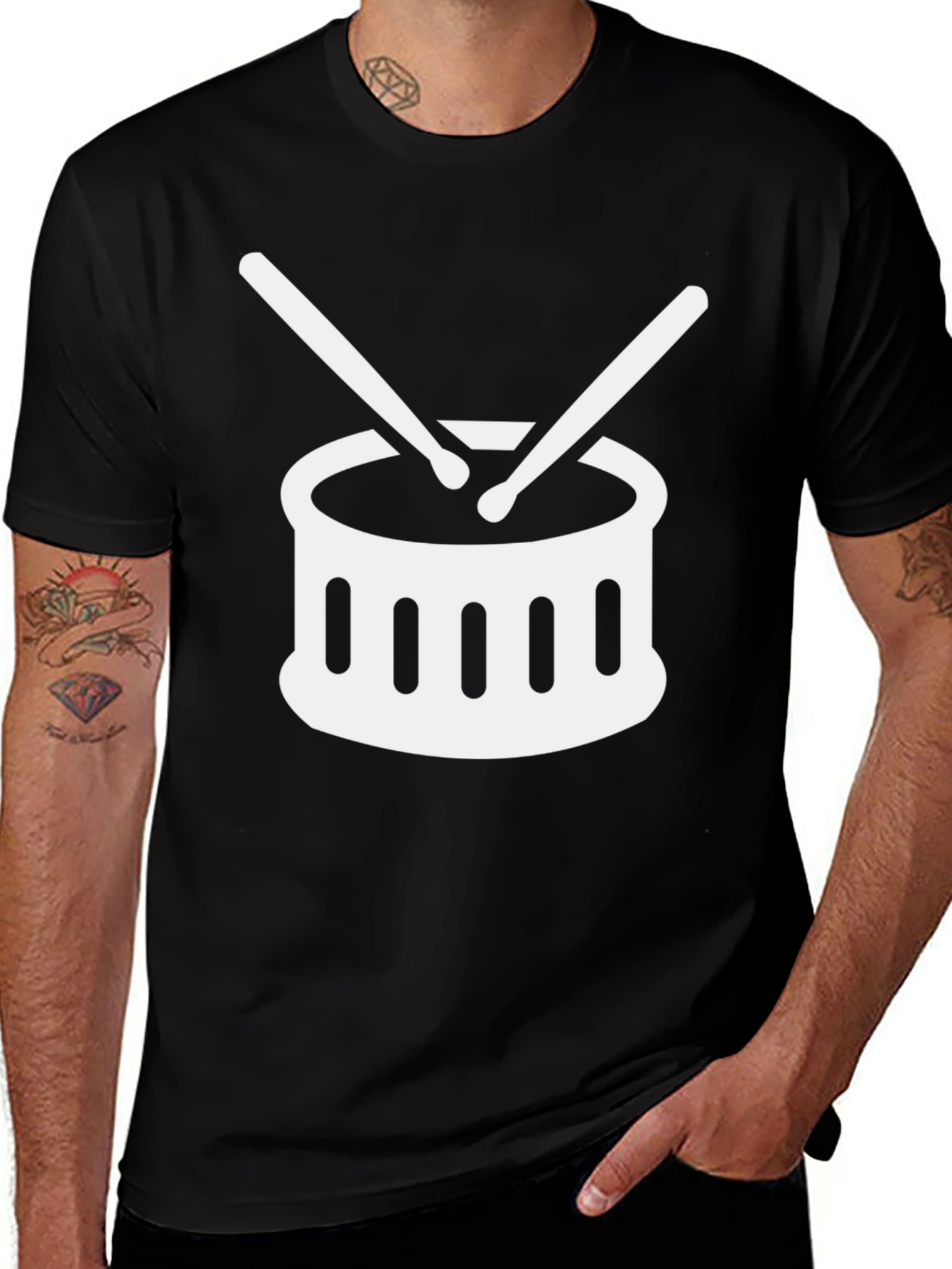Drum Set Graphic Tee - Musician Shirt