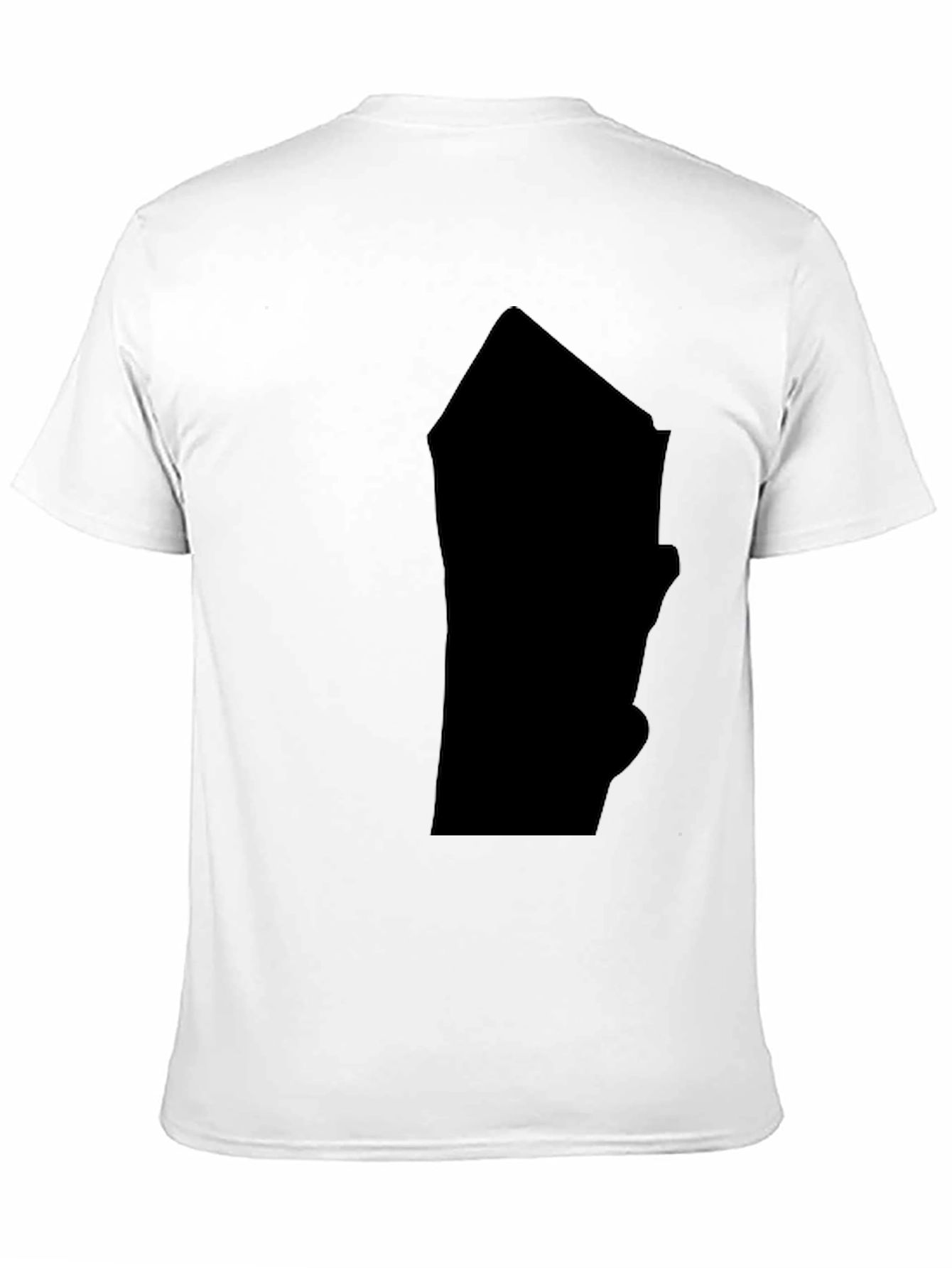 Mens Solid Black Graphic Print T-Shirt