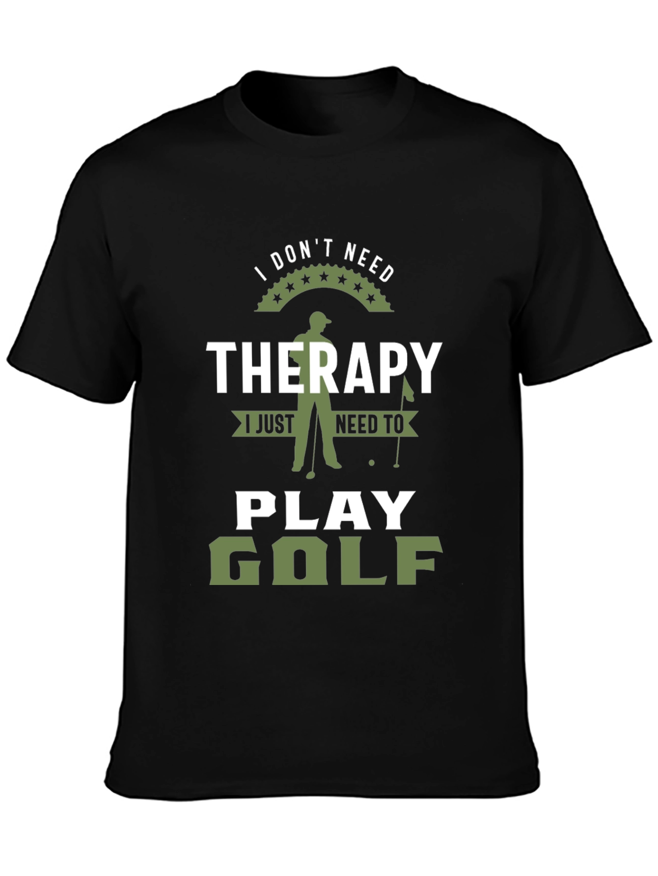 Funny Golf Therapy Graphic T-Shirt