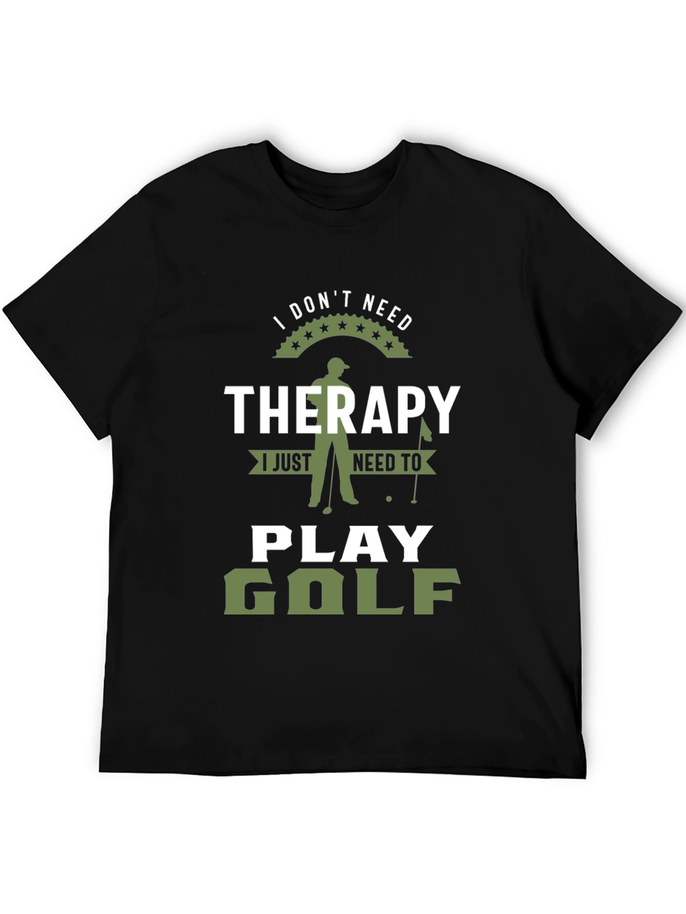 Funny Golf Therapy Graphic T-Shirt