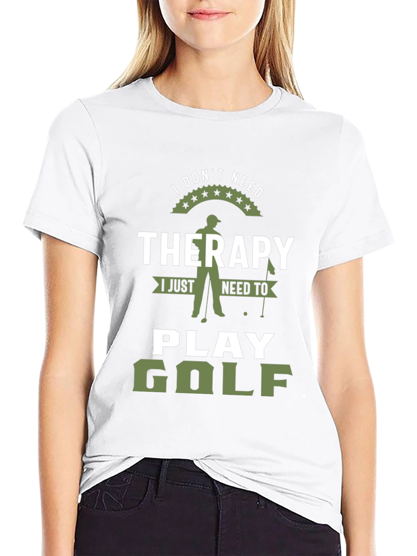 Funny Golf Therapy Graphic T-Shirt