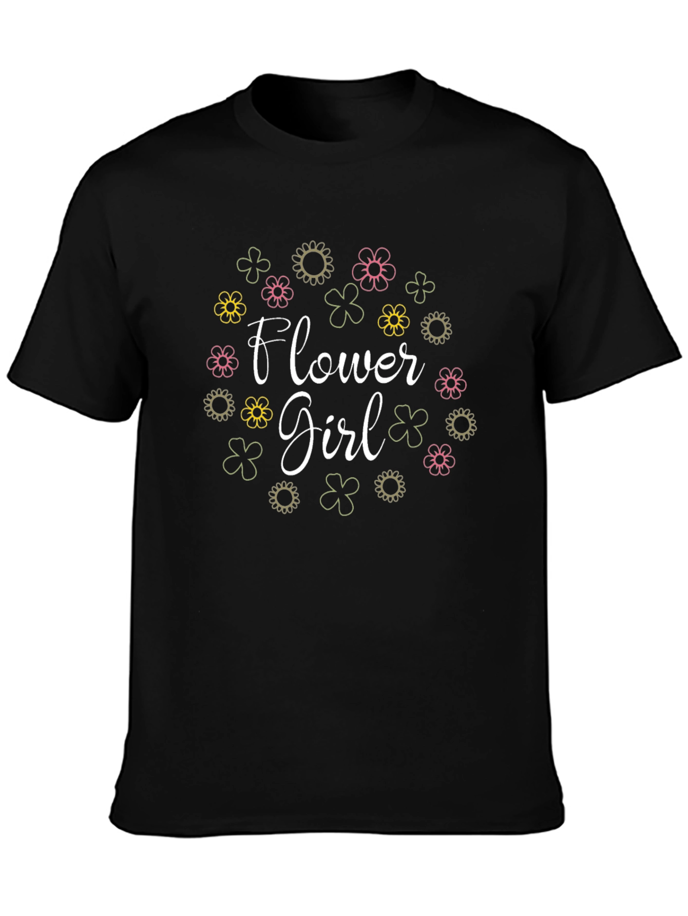 Flower Girl Graphic Tee - Floral Design Shirt