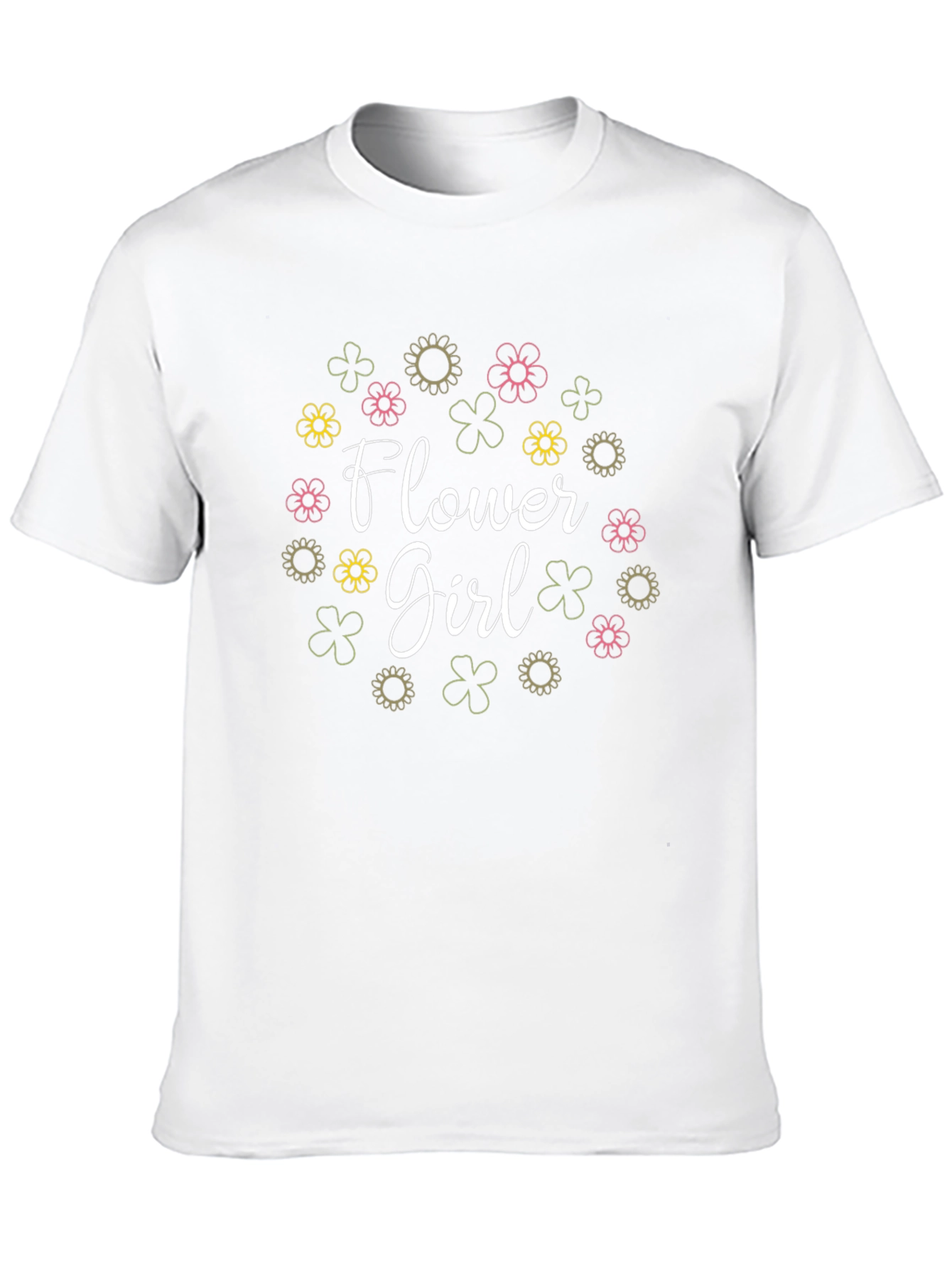 Flower Girl Graphic Tee - Floral Design Shirt