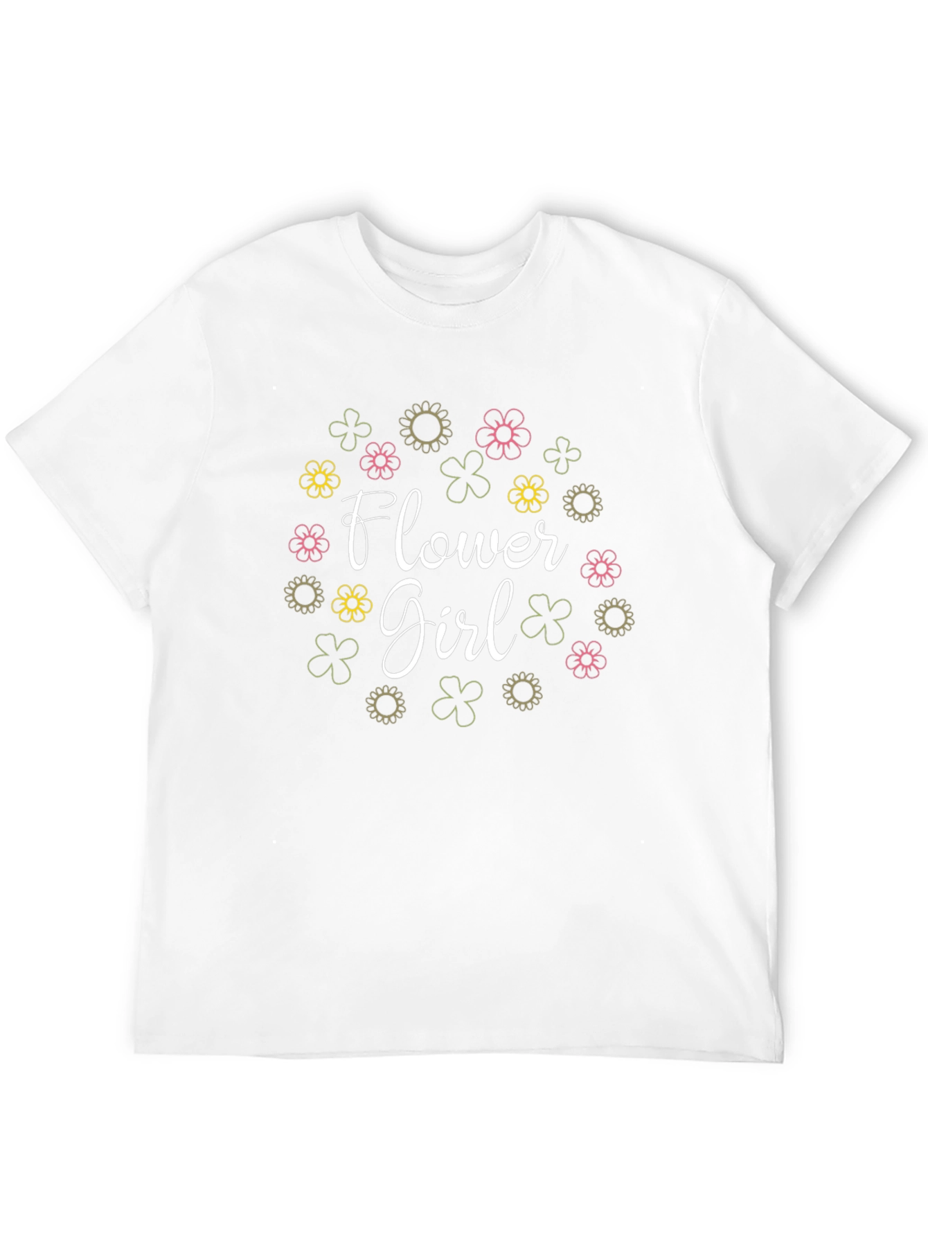 Flower Girl Graphic Tee - Floral Design Shirt