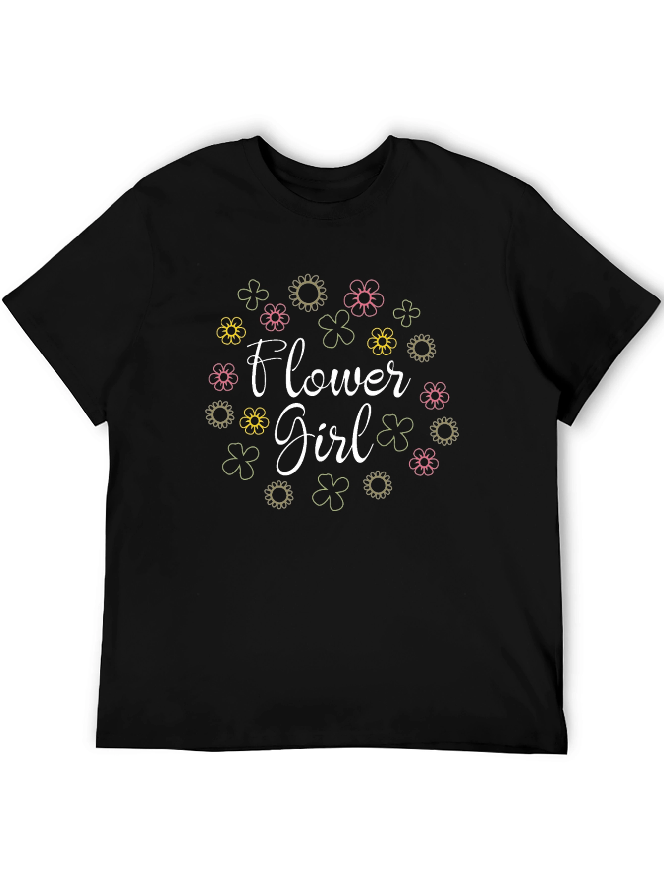 Flower Girl Graphic Tee - Floral Design Shirt