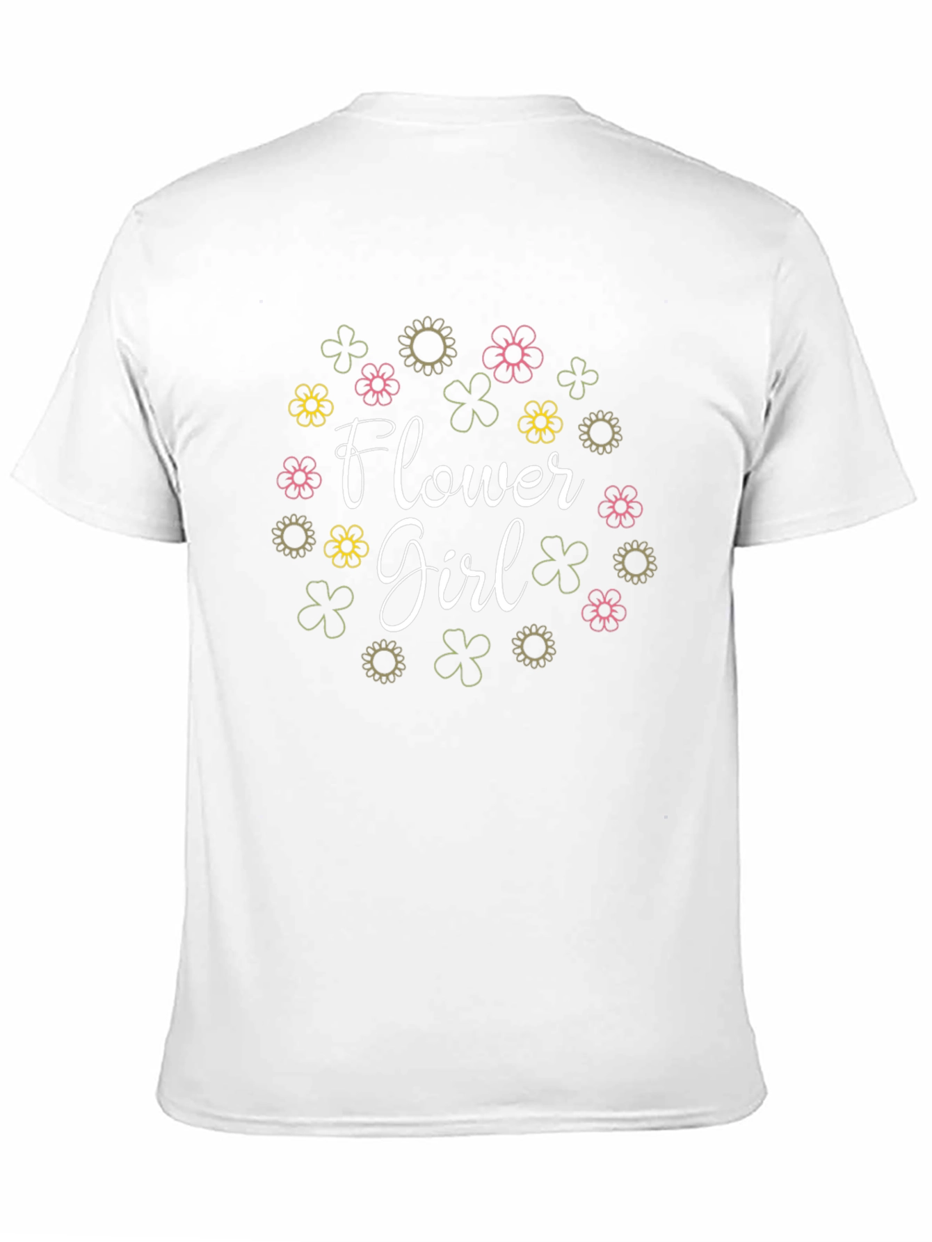 Flower Girl Graphic Tee - Floral Design Shirt