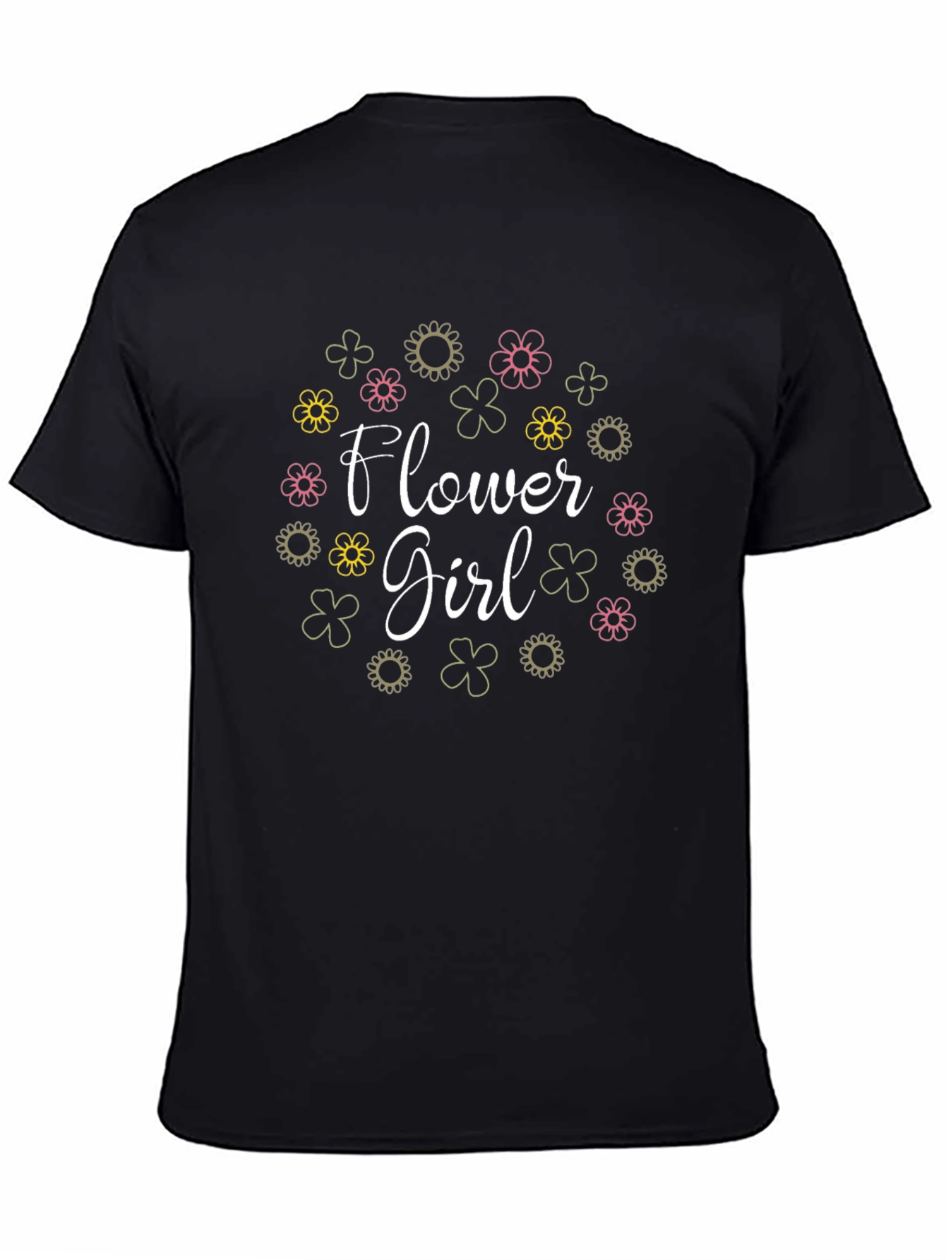 Flower Girl Graphic Tee - Floral Design Shirt