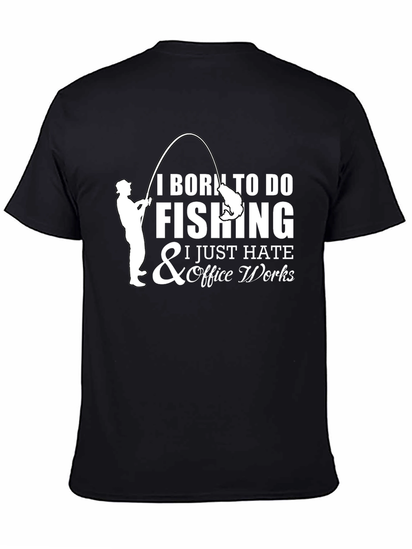 Born to Fish Graphic Tee - Black