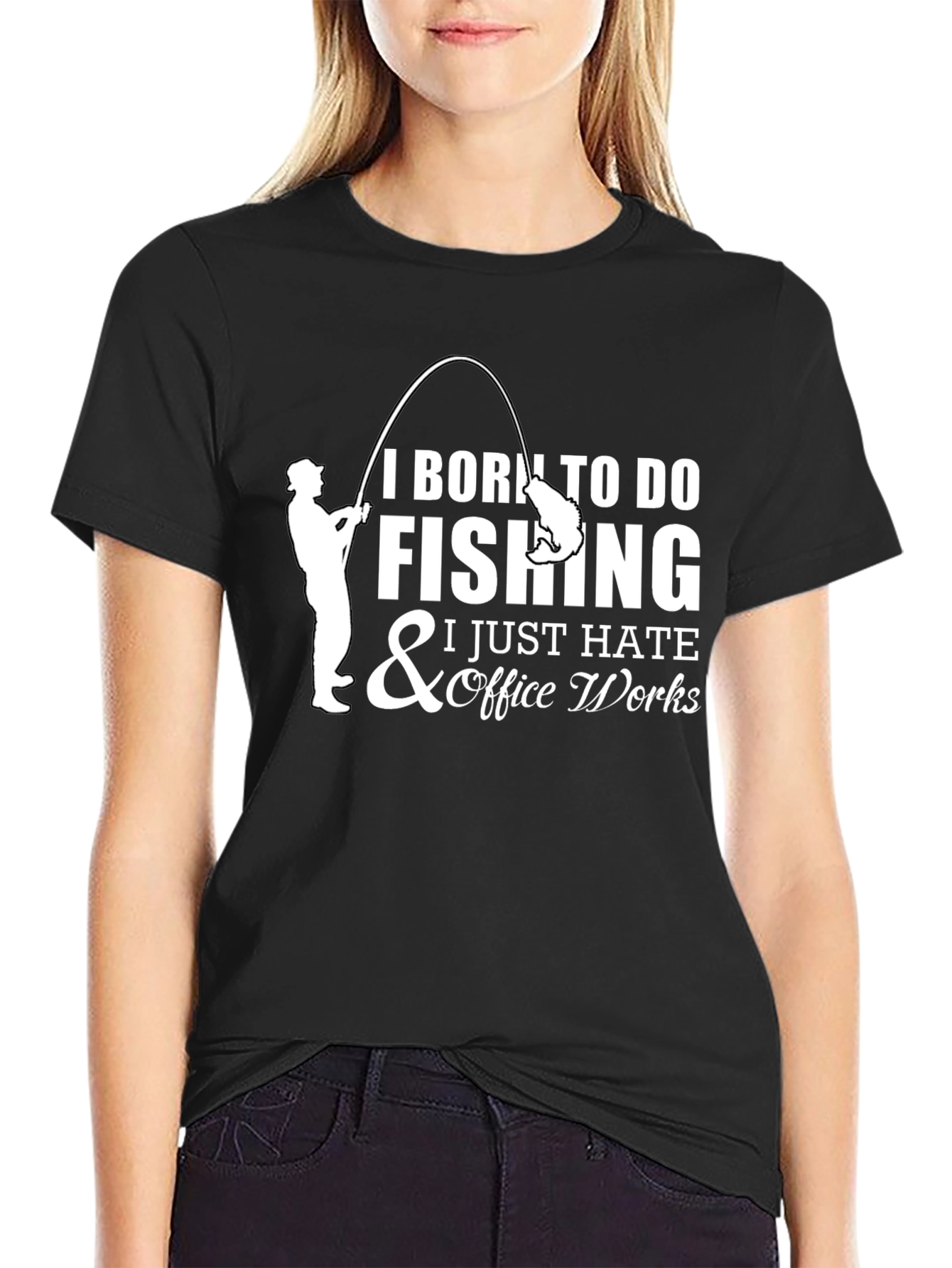Born to Fish Graphic Tee - Black