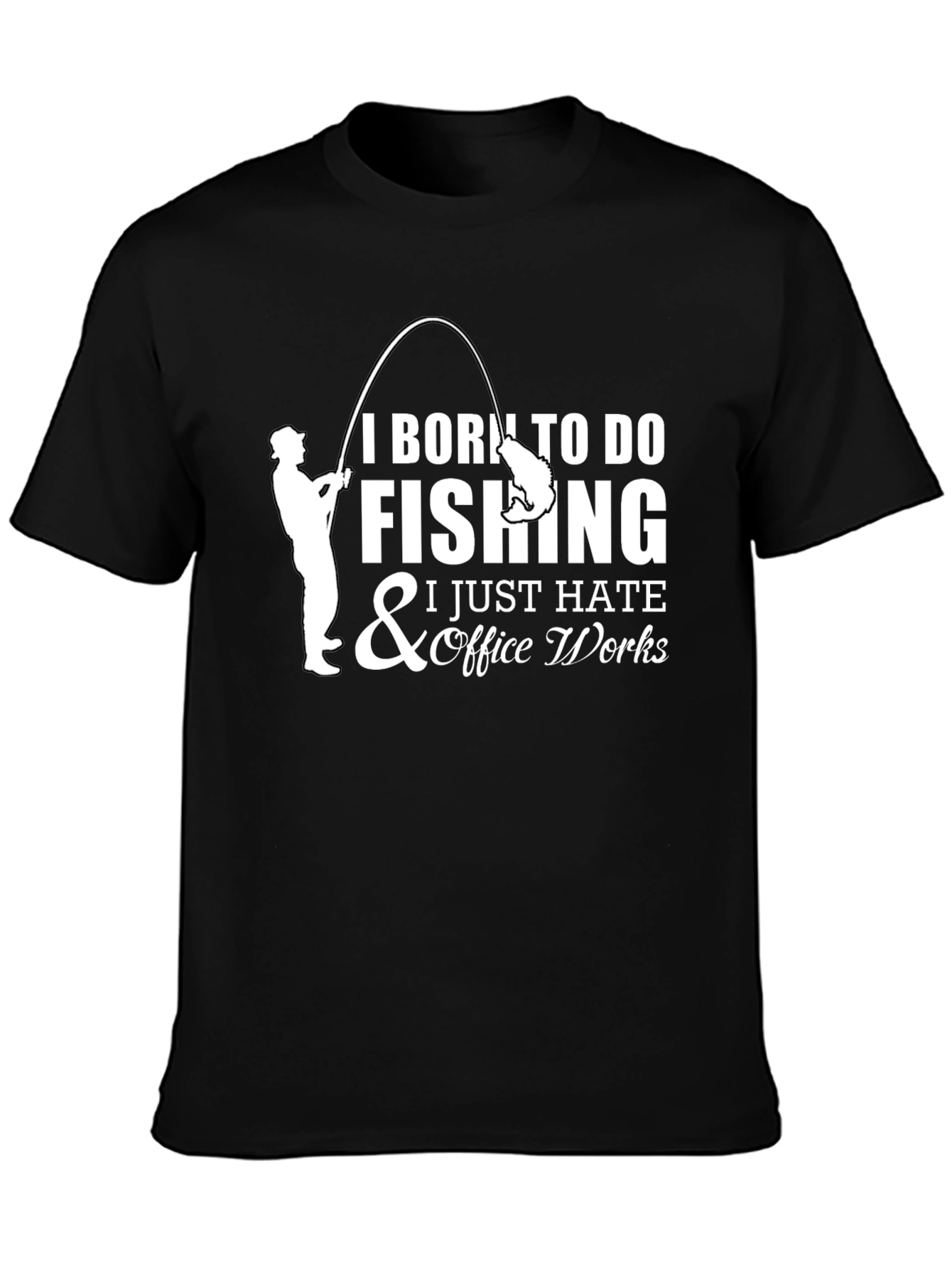 Born to Fish Graphic Tee - Black