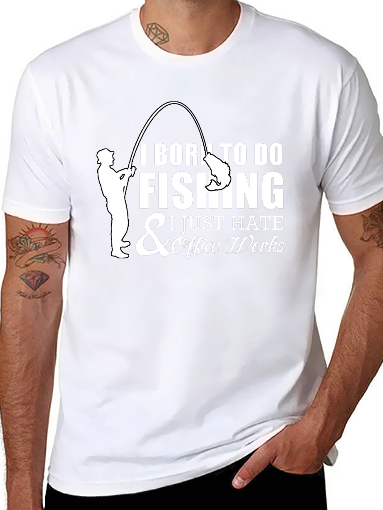Born to Fish Graphic Tee - Black