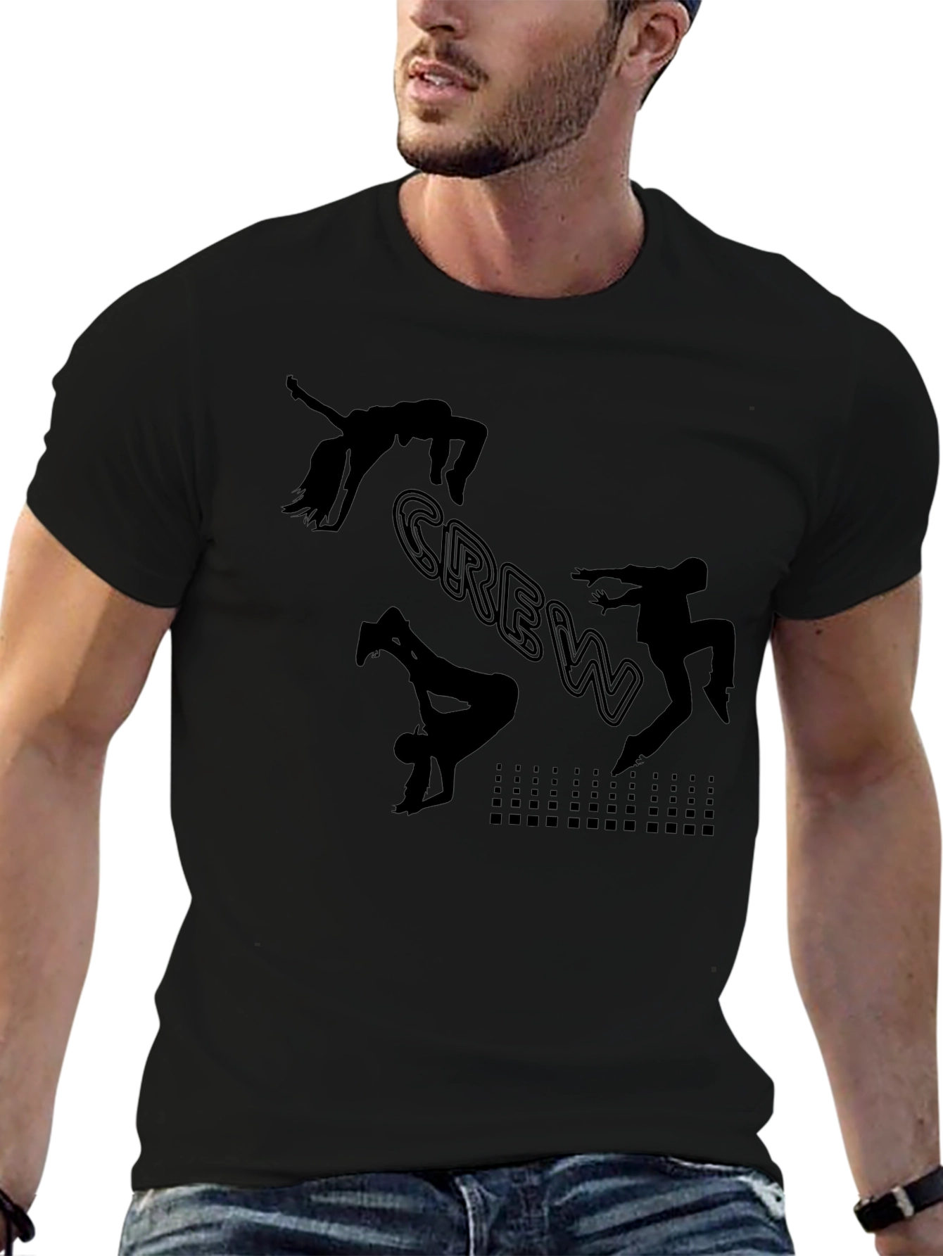 Black Crew Dance Silhouette T-Shirt