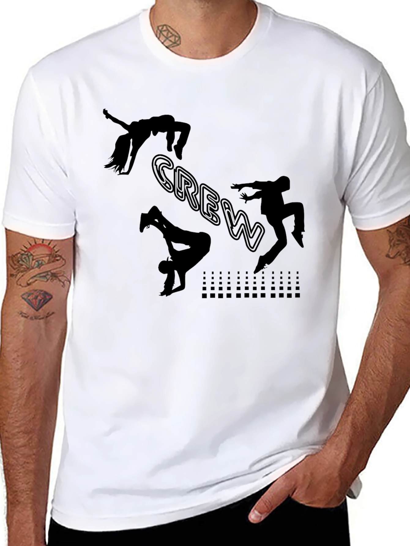 Black Crew Dance Silhouette T-Shirt