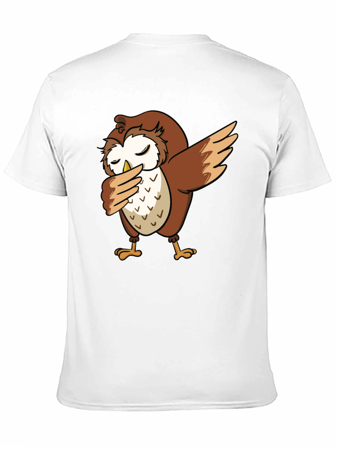 Dabbing Owl Graphic Tee - Trendy Black T-Shirt