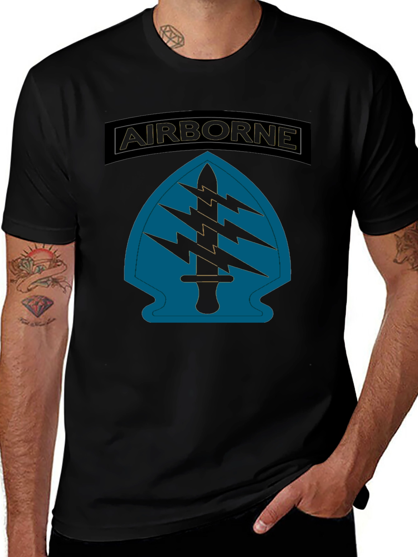 Airborne Special Forces T-Shirt - Black