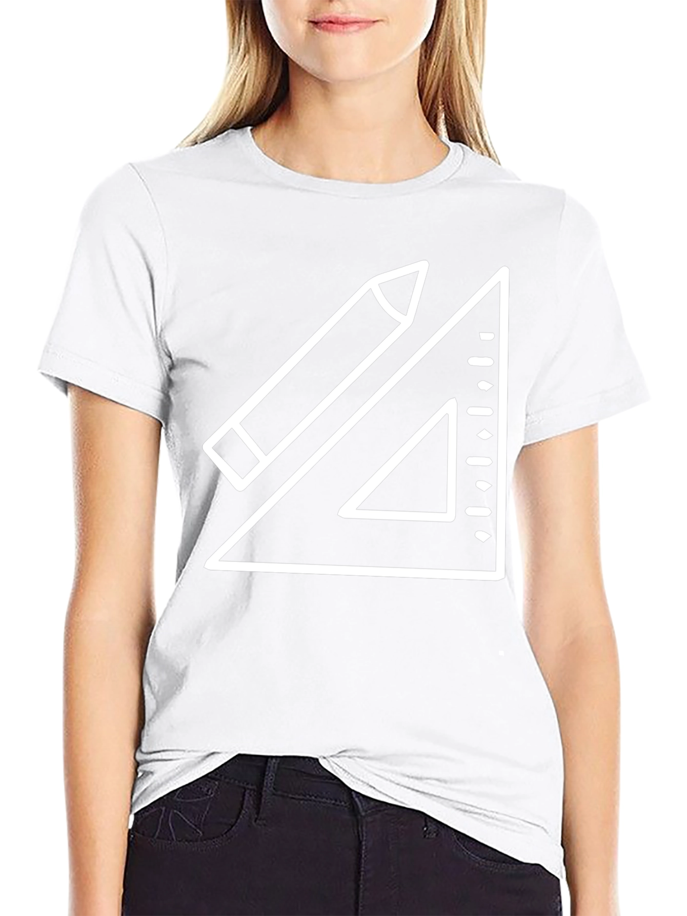 Architect T-Shirt - Drafting Pencil & Triangle Ruler Tee