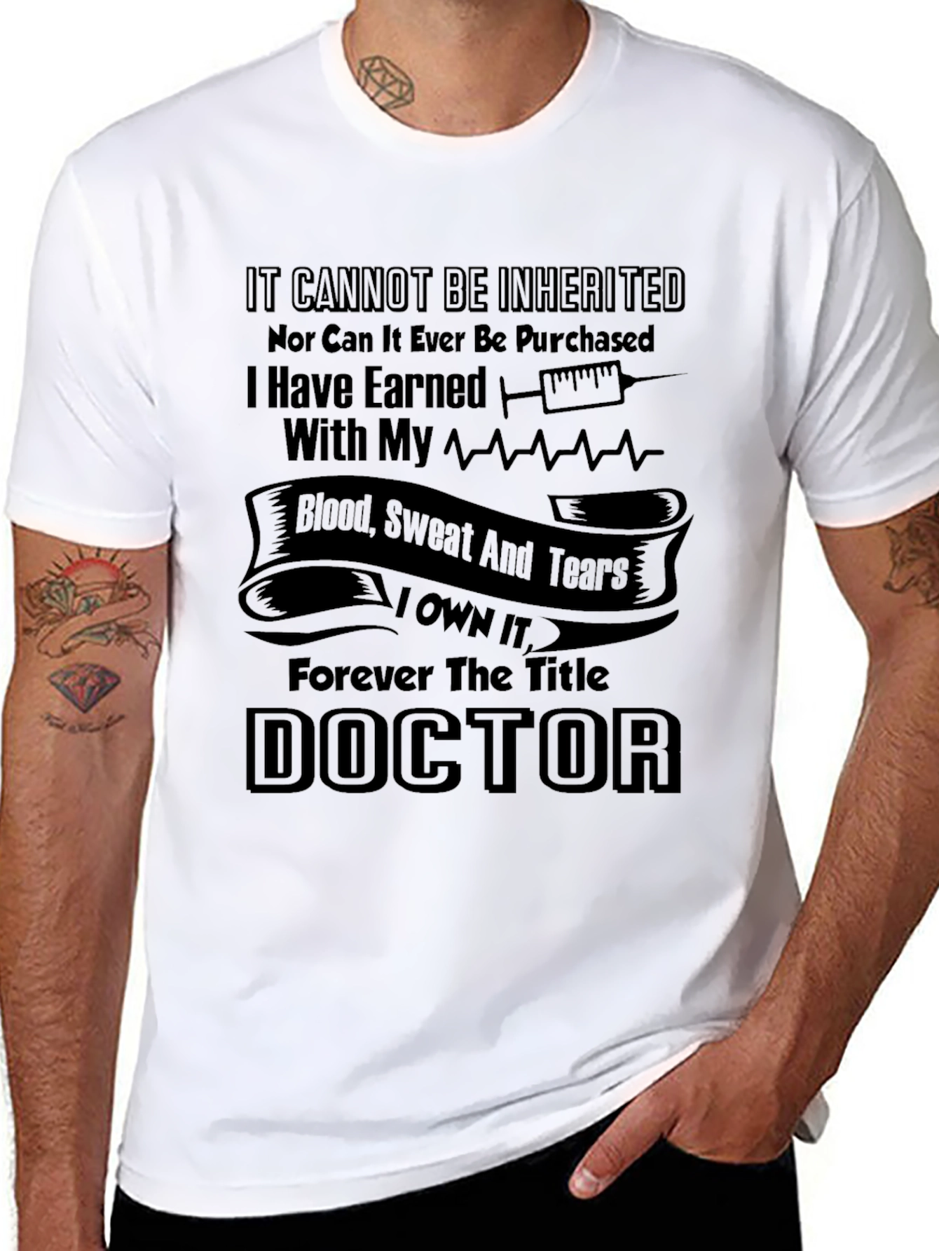 Earned Doctor T-Shirt - Black