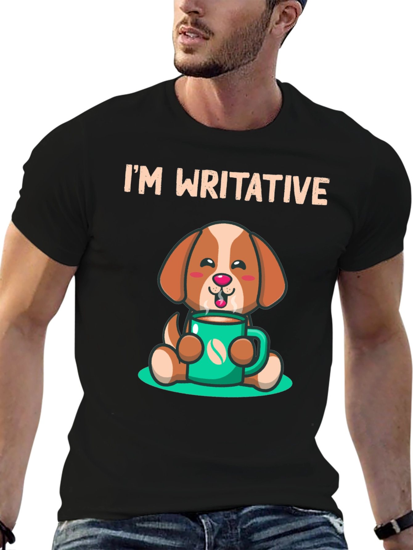 Im Writative Coffee Dog T-Shirt