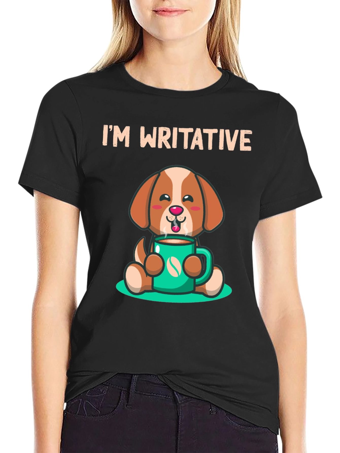 Im Writative Coffee Dog T-Shirt