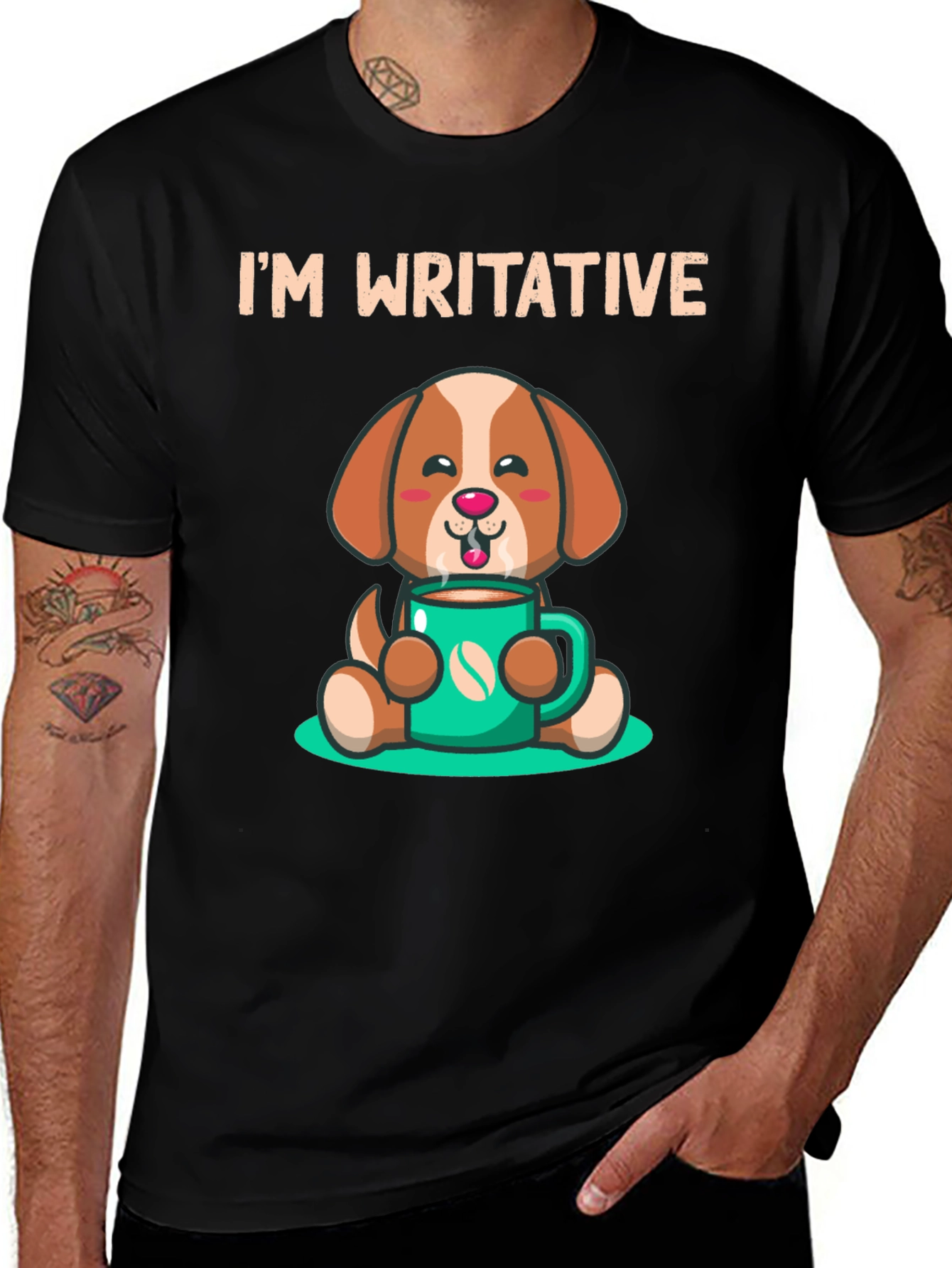 Im Writative Coffee Dog T-Shirt