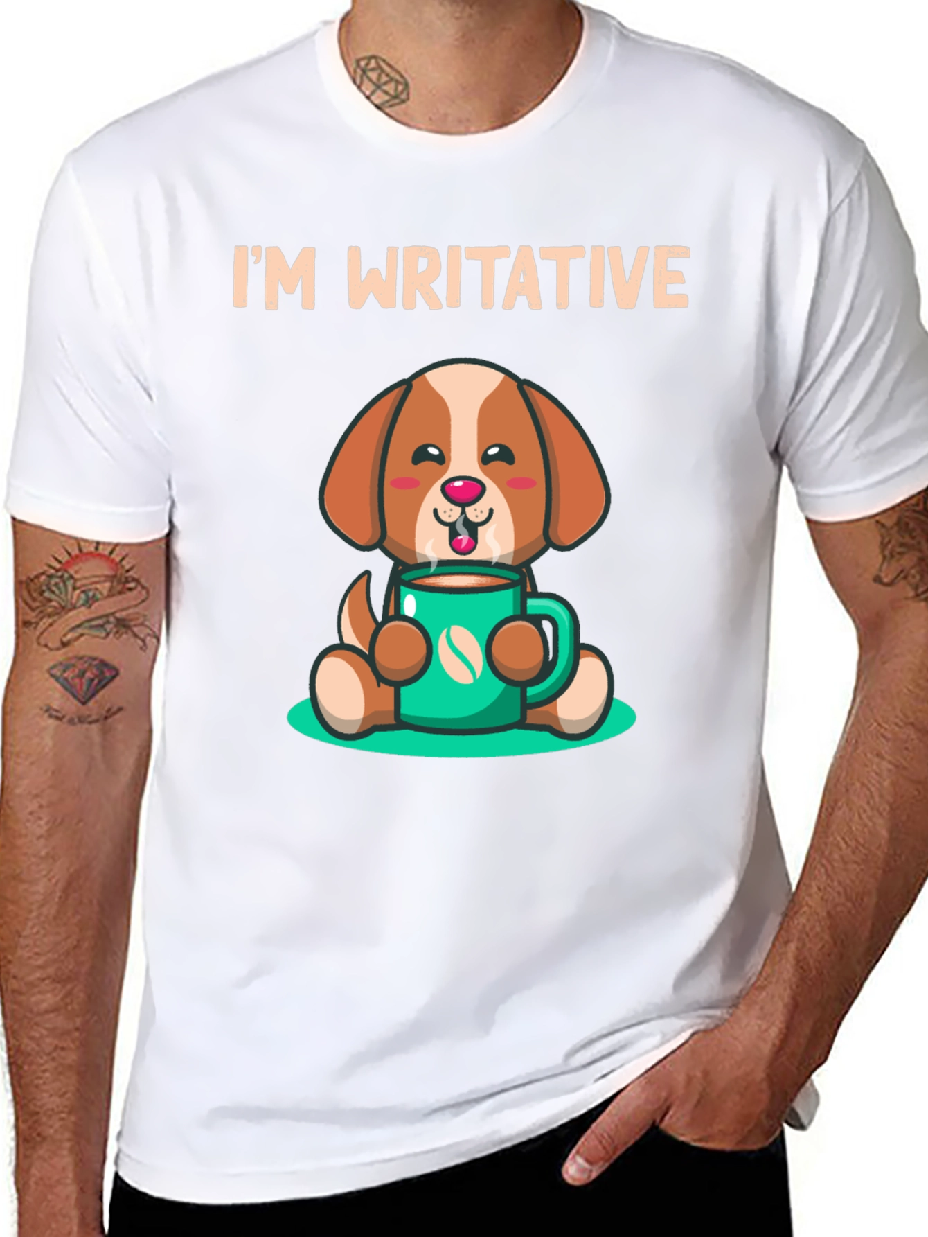 Im Writative Coffee Dog T-Shirt