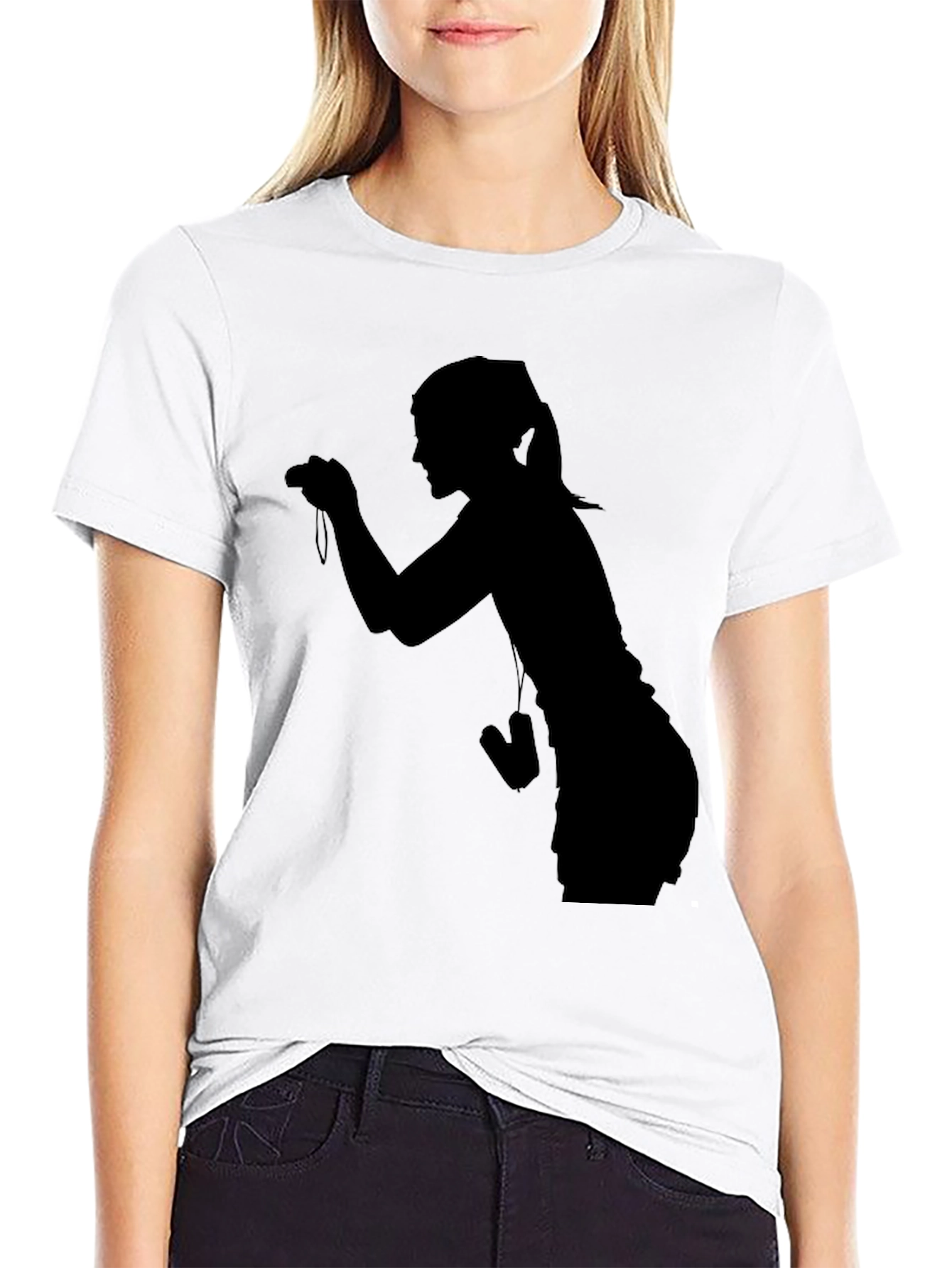 Silhouette Photographer Graphic Tee - Unisex Black T-Shirt