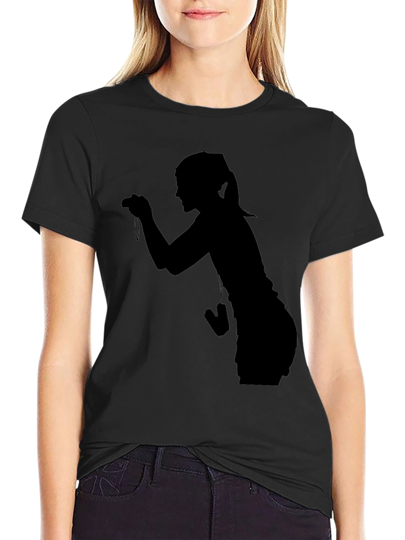 Silhouette Photographer Graphic Tee - Unisex Black T-Shirt