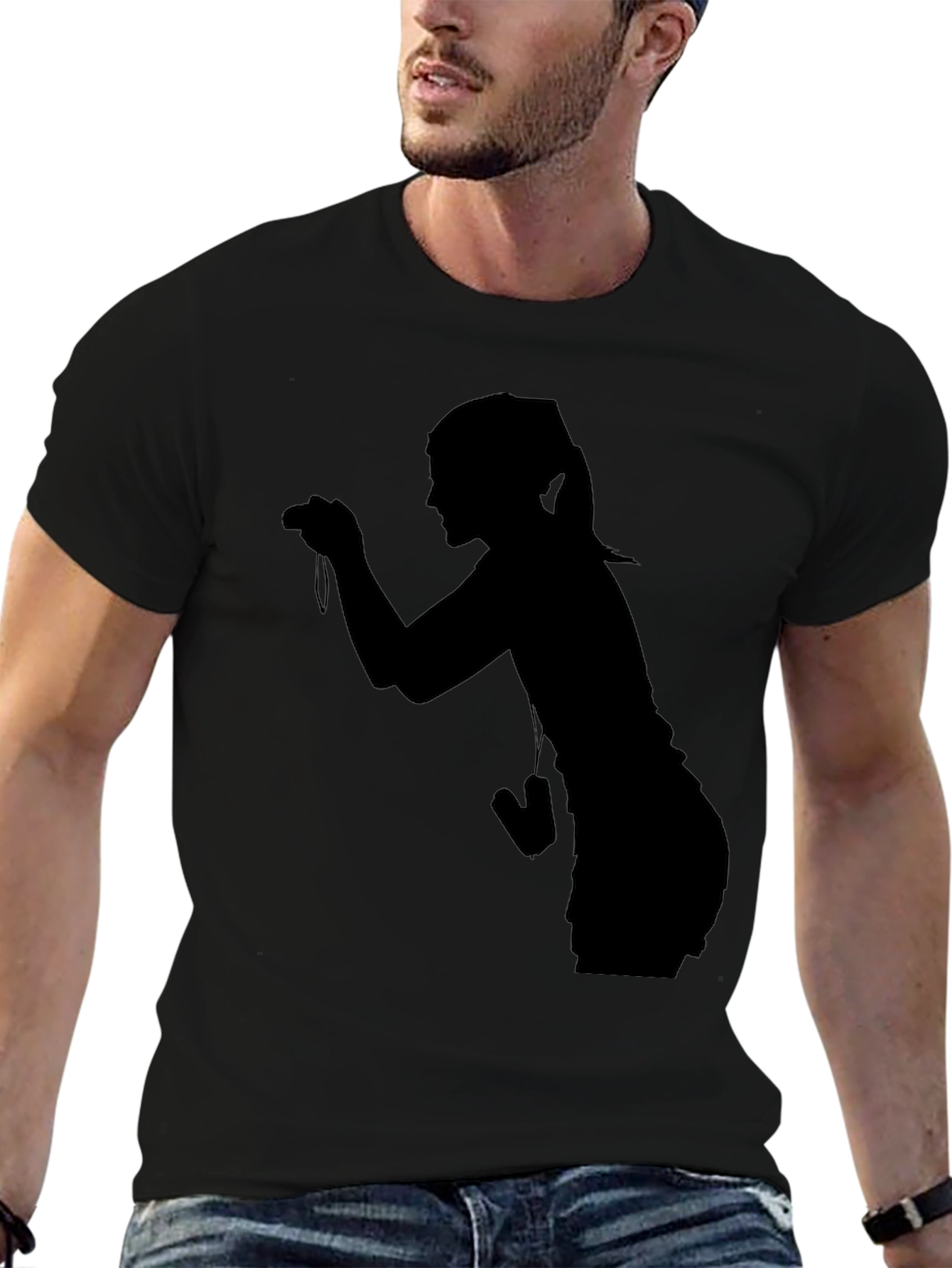 Silhouette Photographer Graphic Tee - Unisex Black T-Shirt