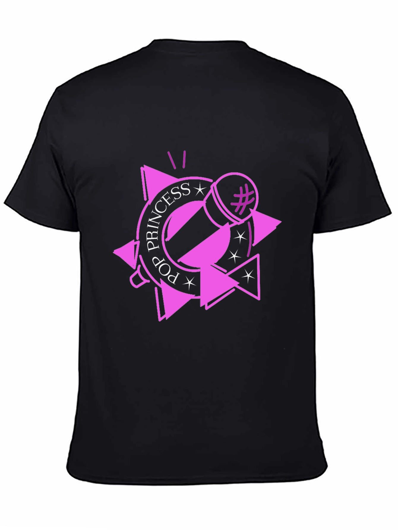 Pop Princess Black Graphic T-Shirt