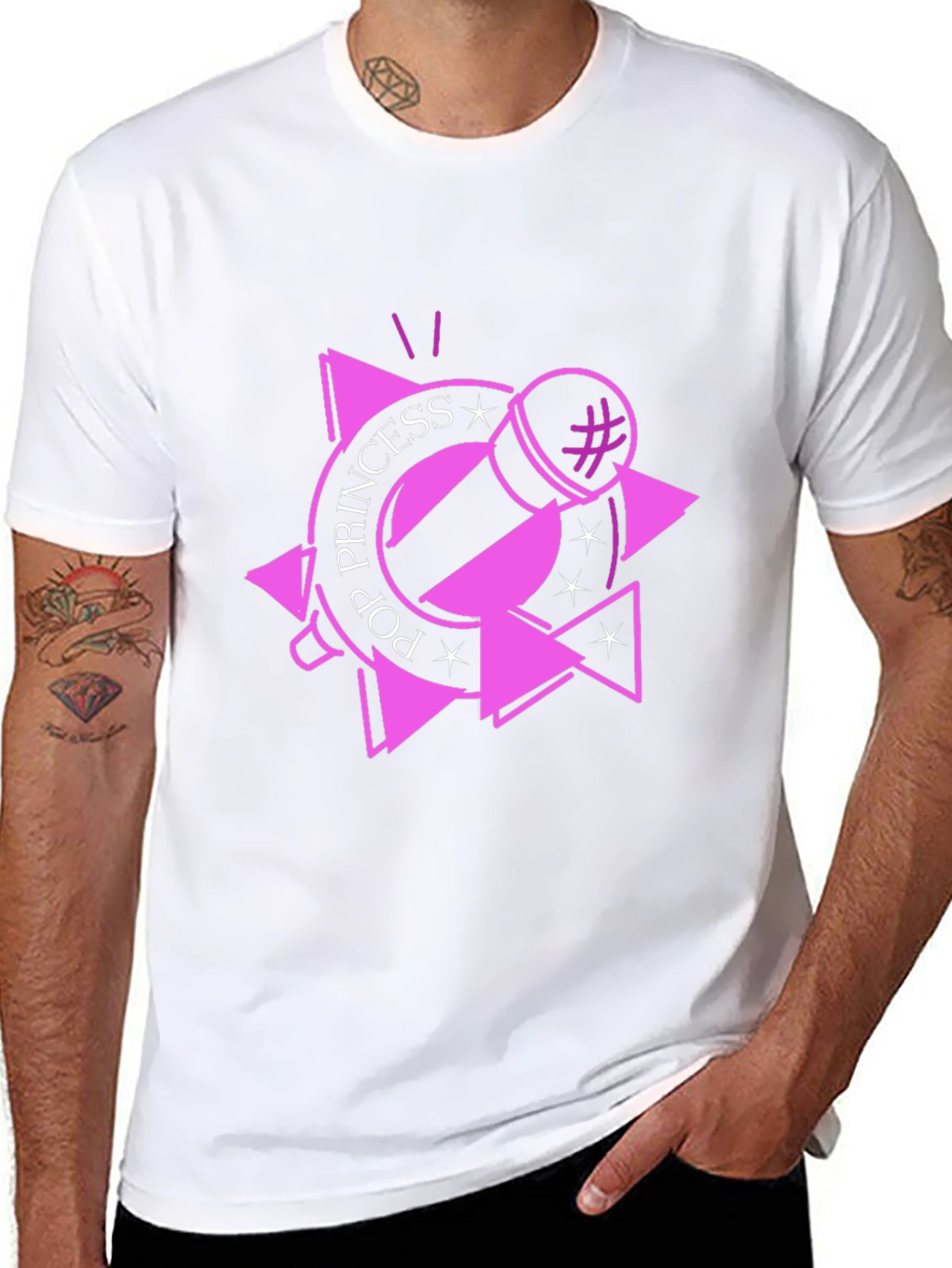 Pop Princess Black Graphic T-Shirt