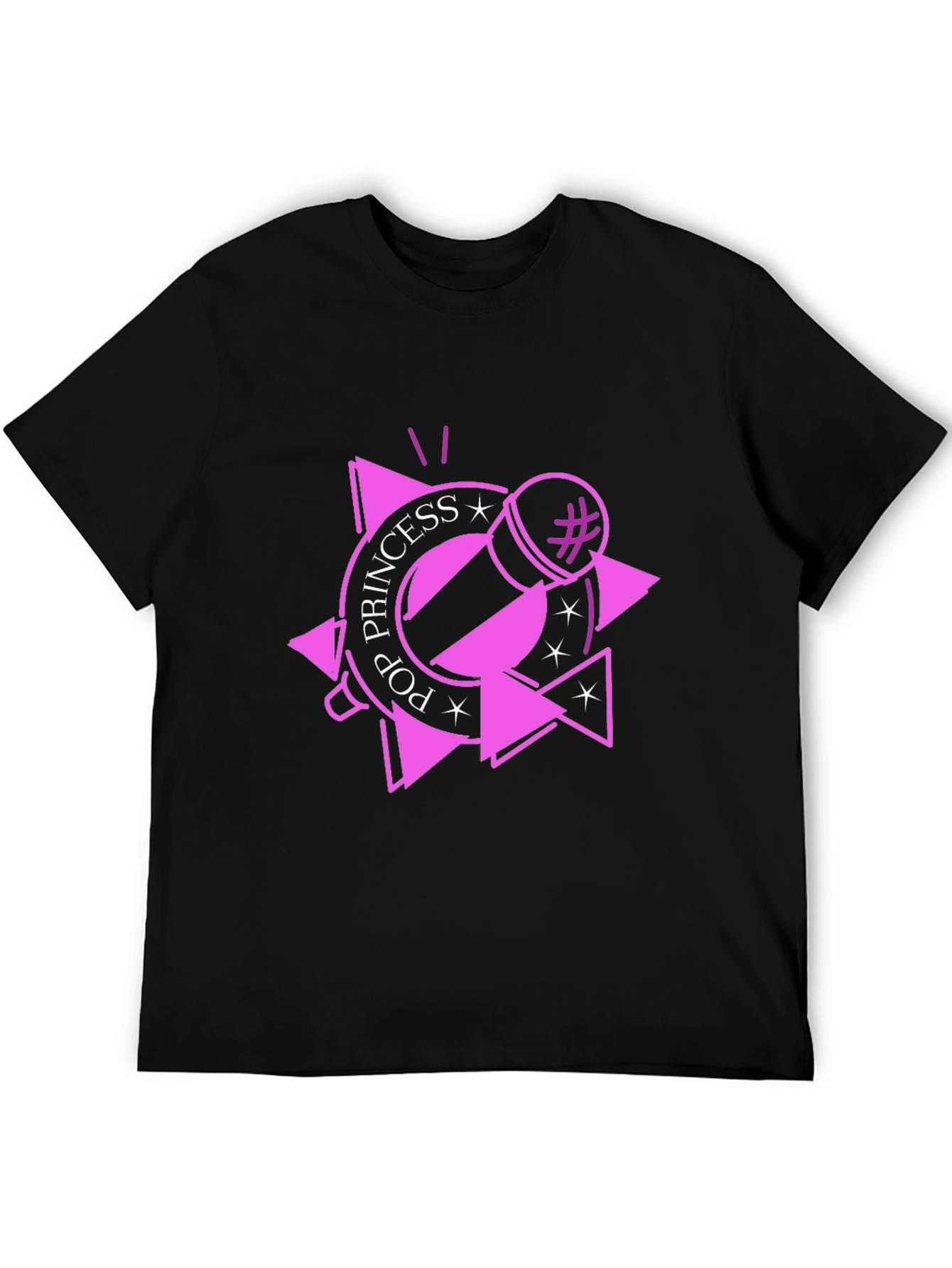Pop Princess Black Graphic T-Shirt