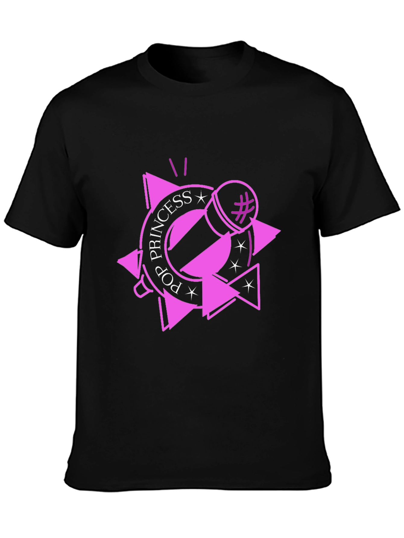 Pop Princess Black Graphic T-Shirt