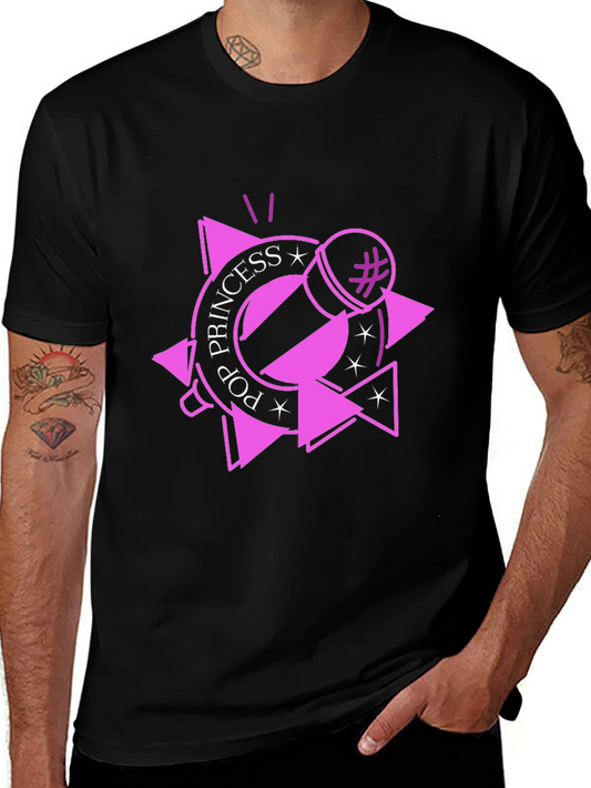 Pop Princess Black Graphic T-Shirt