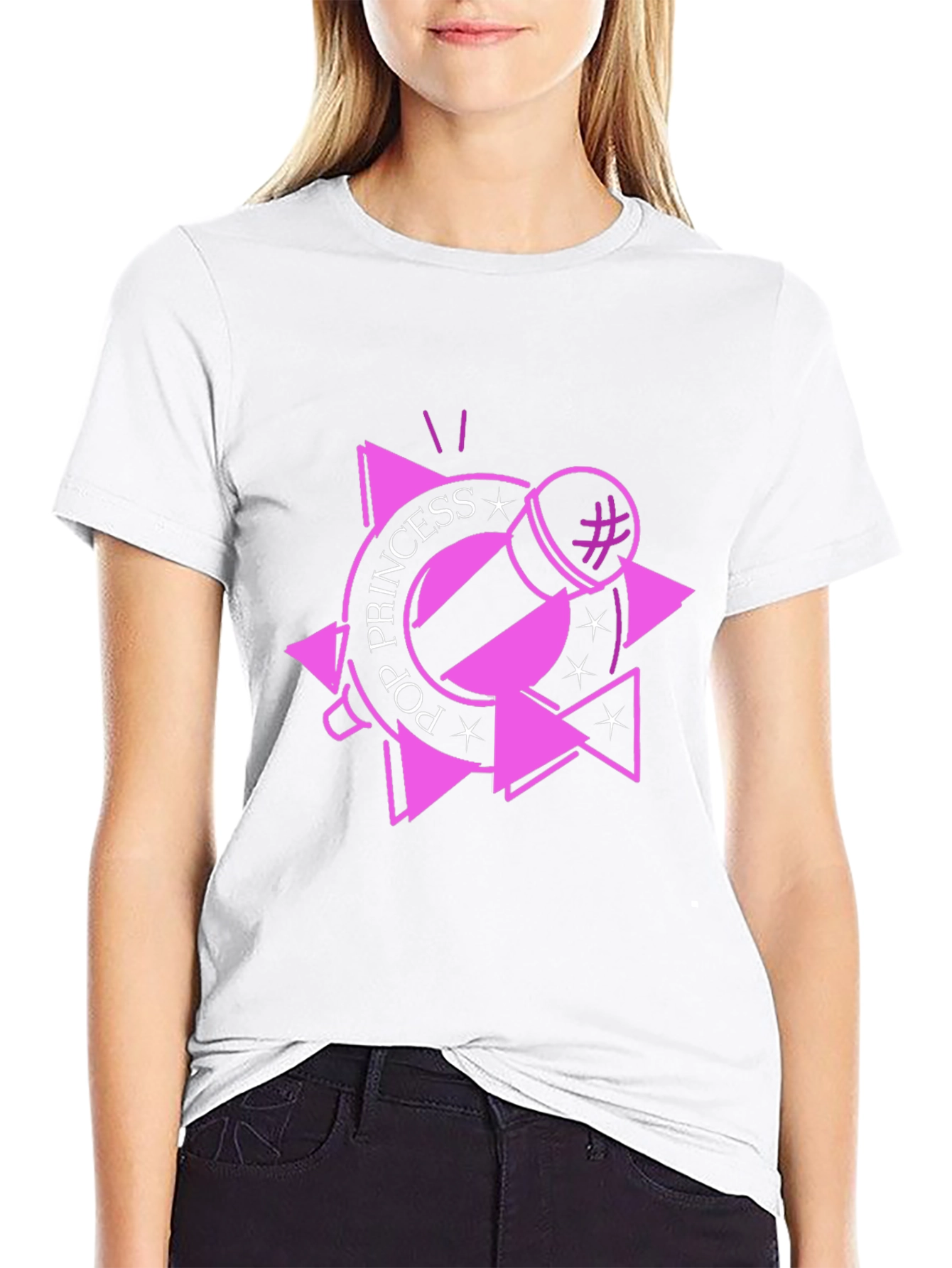 Pop Princess Black Graphic T-Shirt