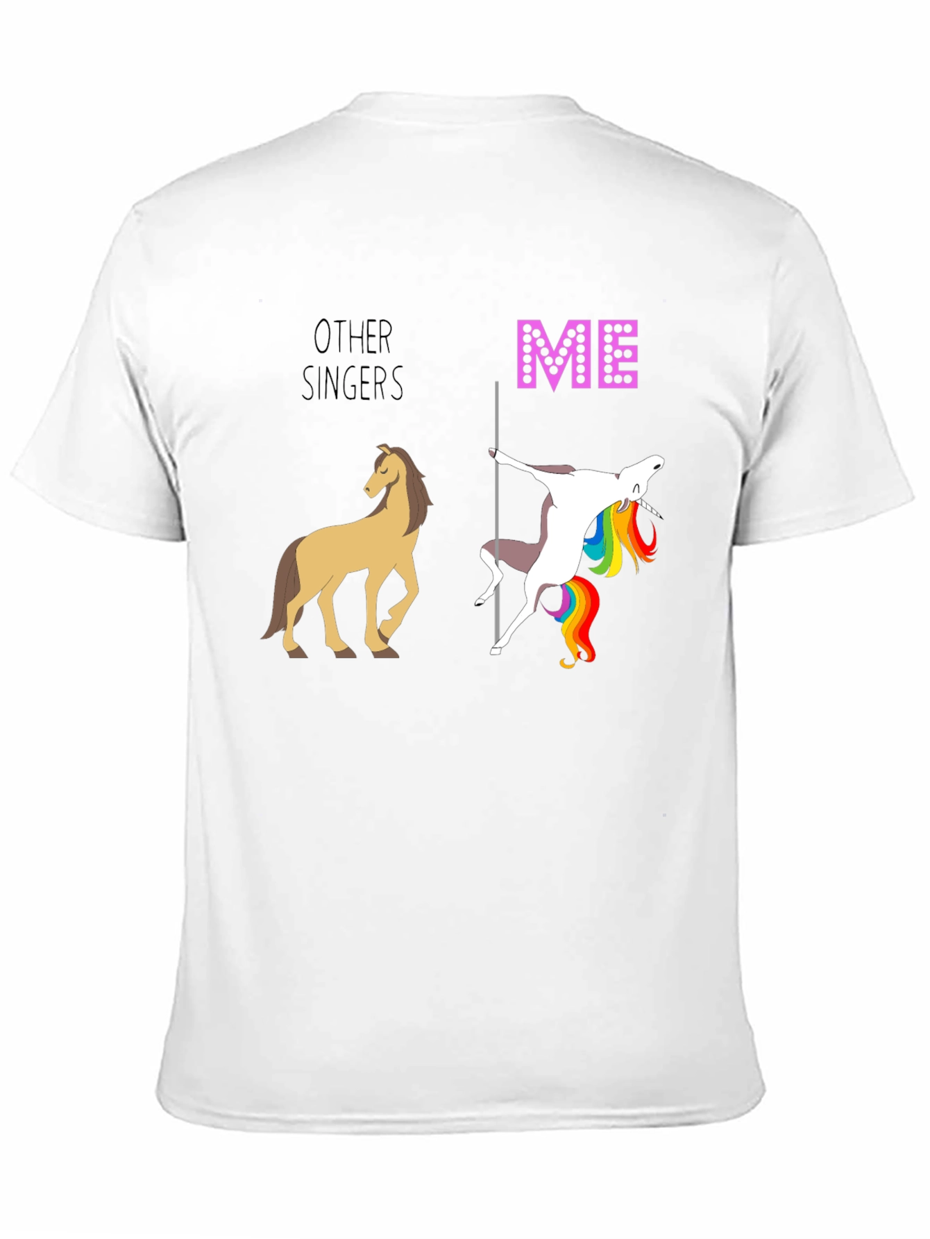 Funny Singer T-Shirt: Unicorn Pole Dance