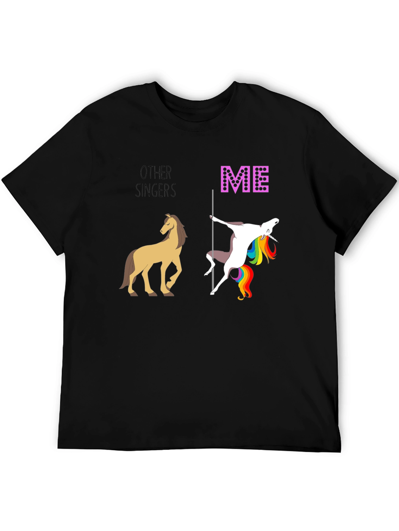 Funny Singer T-Shirt: Unicorn Pole Dance