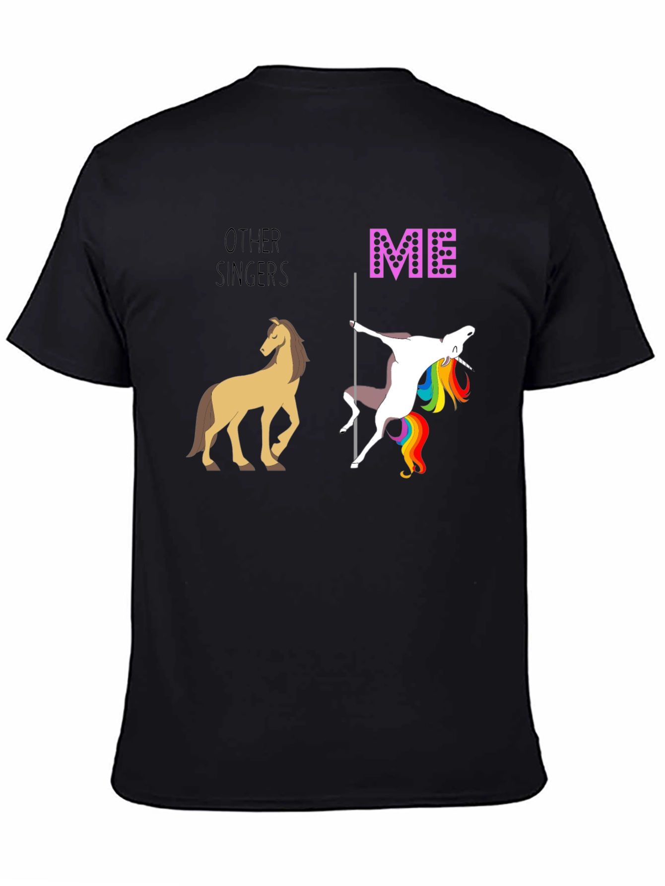 Funny Singer T-Shirt: Unicorn Pole Dance