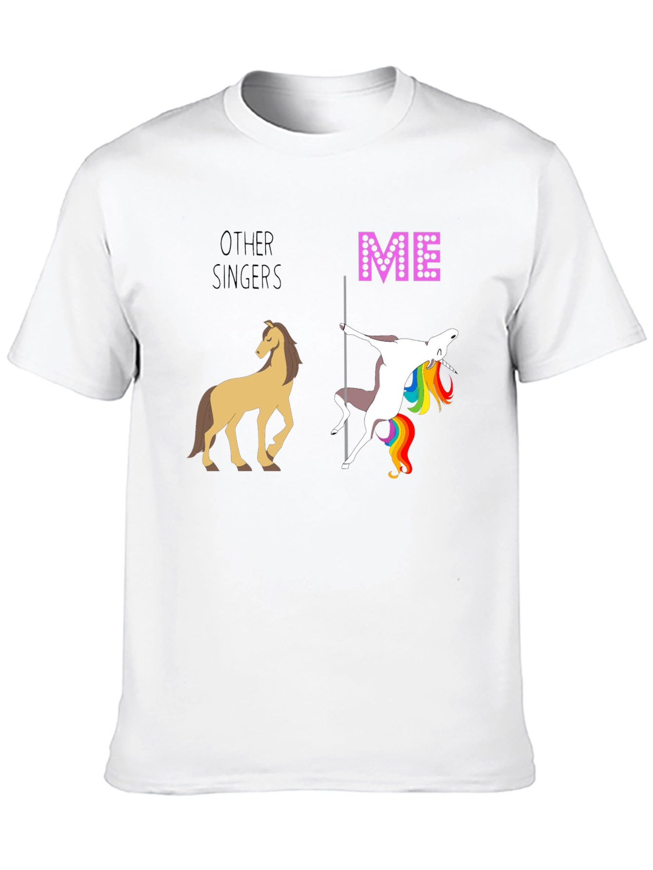 Funny Singer T-Shirt: Unicorn Pole Dance