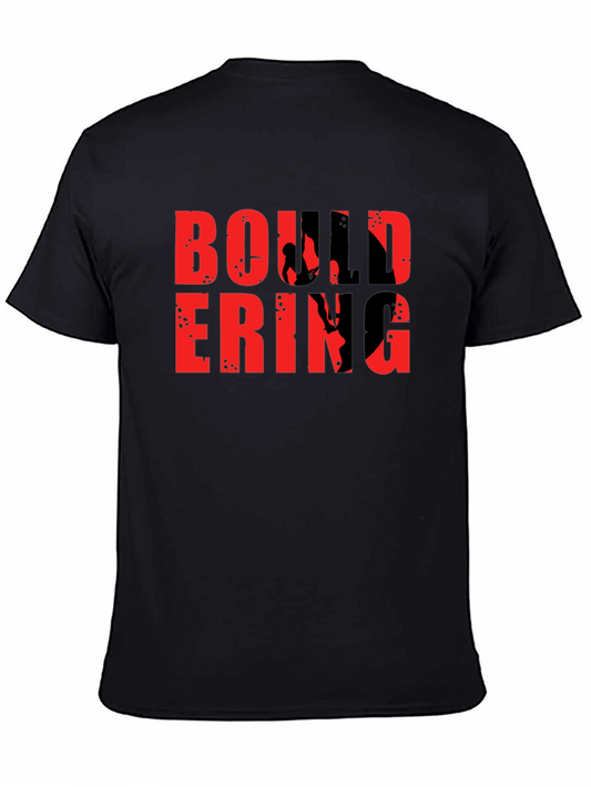 Bouldering Graphic T-Shirt - Black Cotton Climbing Tee