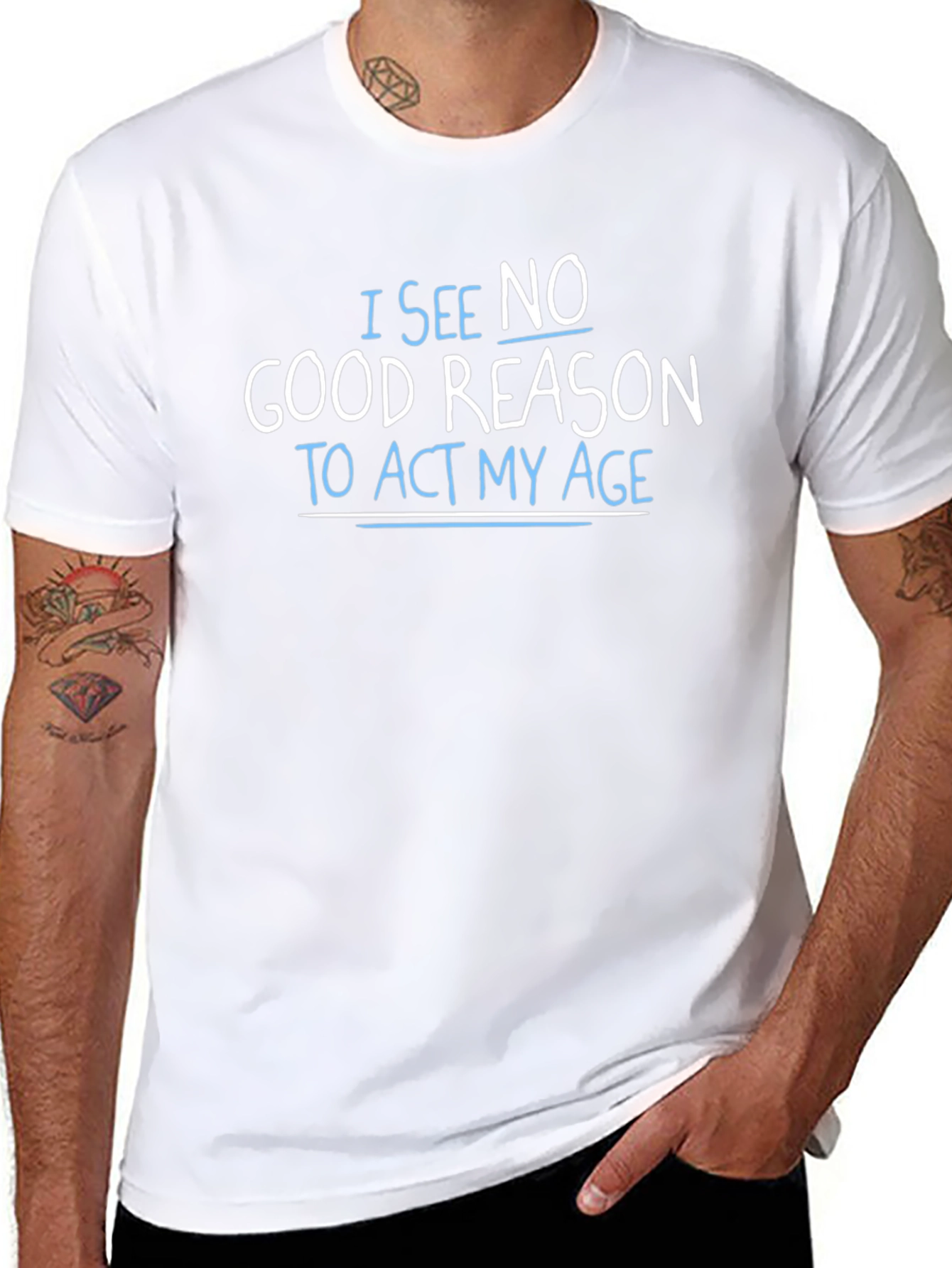 Funny Age Saying Black T-Shirt